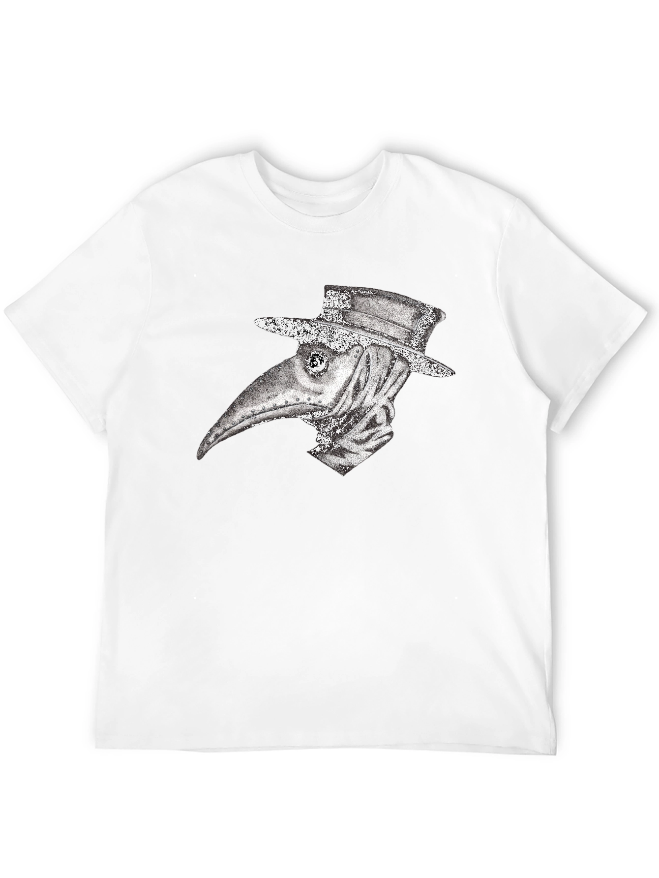 Black Plague Doctor Graphic Tee - Vintage Style view 12