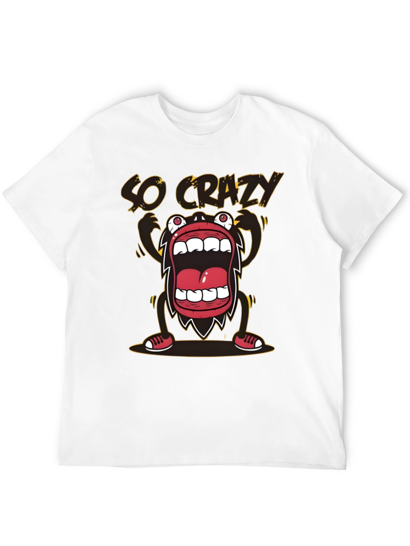 Black So Crazy Graphic T-Shirt - Bold Black Tee view 12