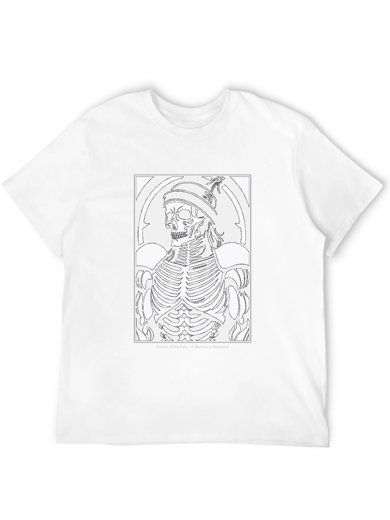 Black Echoes of the Past Skeleton T-Shirt view 12