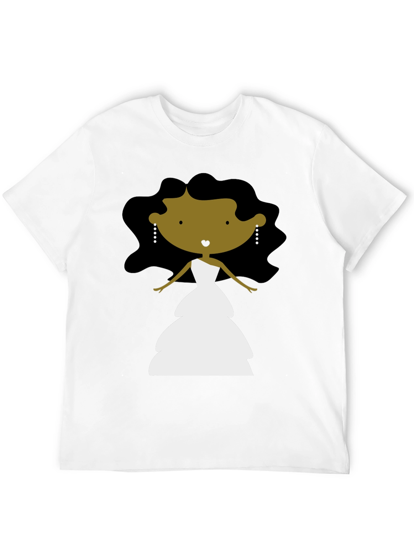 Black Black T-Shirt with Cartoon Bride Graphic view 12