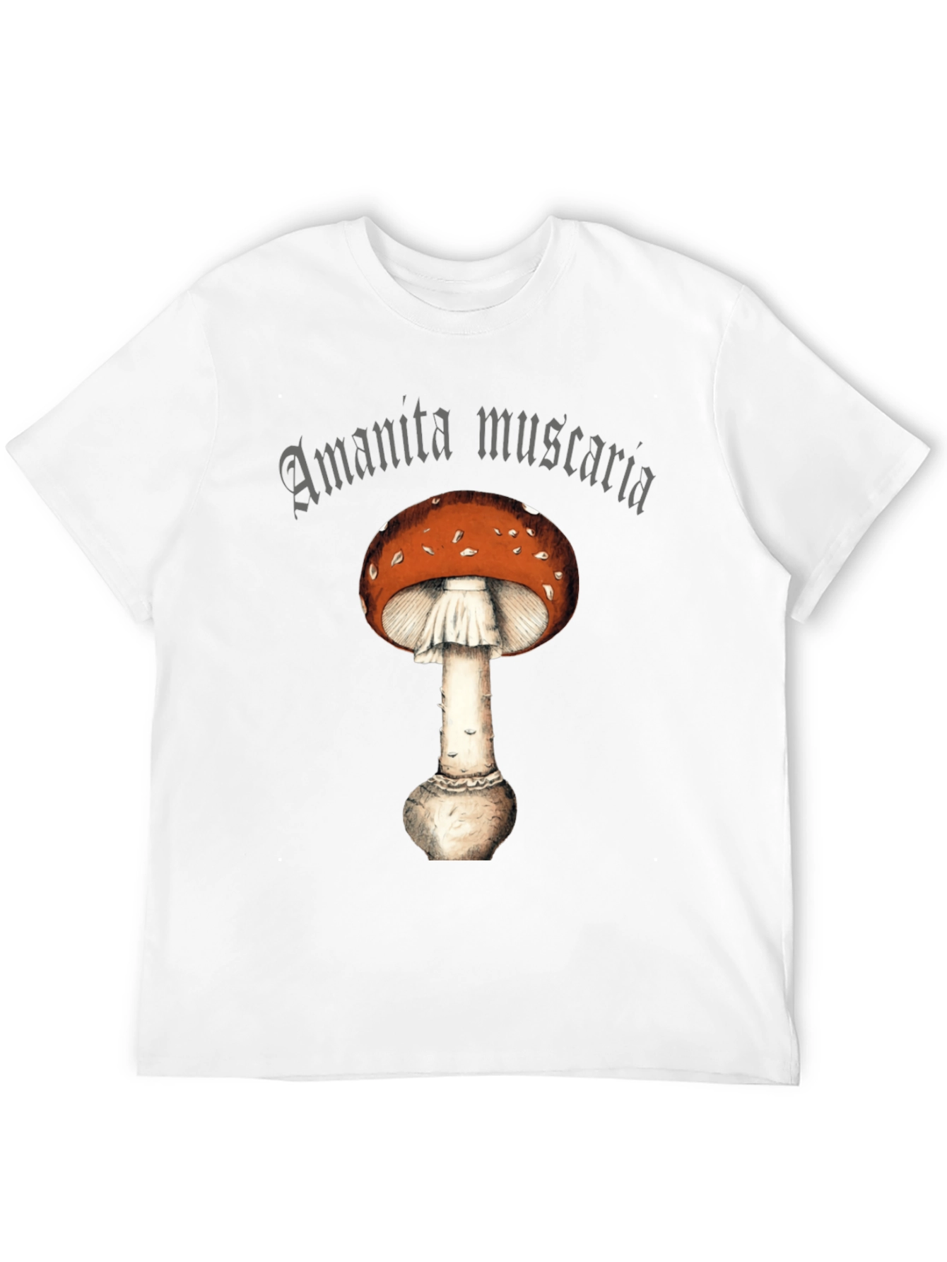 Black Amanita Muscaria Graphic Tee -  Fly Agaric Mushroom Shirt view 12