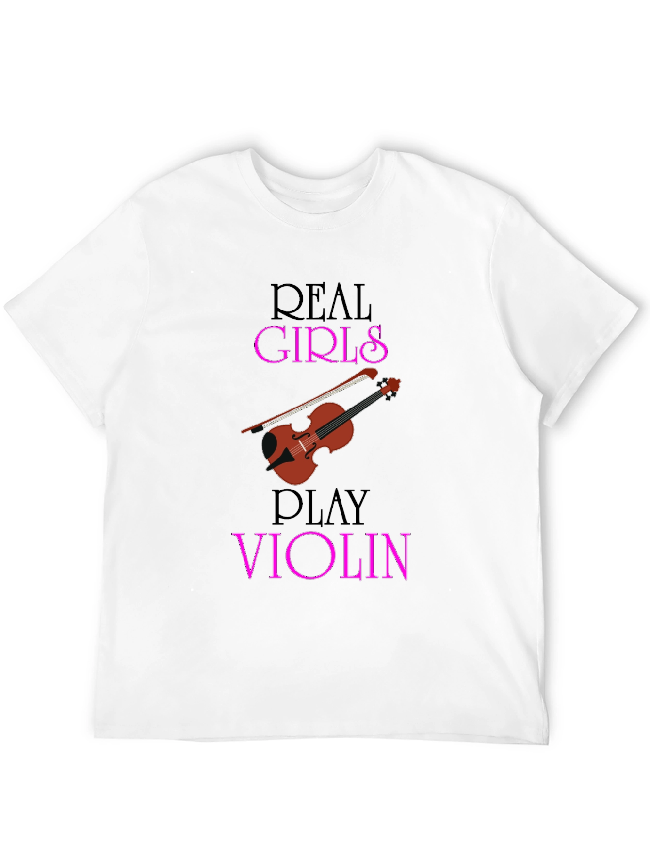 Black Real Girls Play Violin T-Shirt - Music Lover Tee view 12