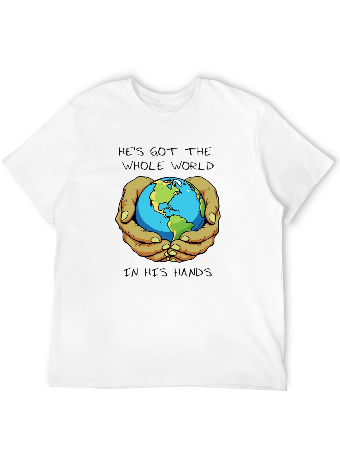 Black He's Got the Whole World T-Shirt view 12