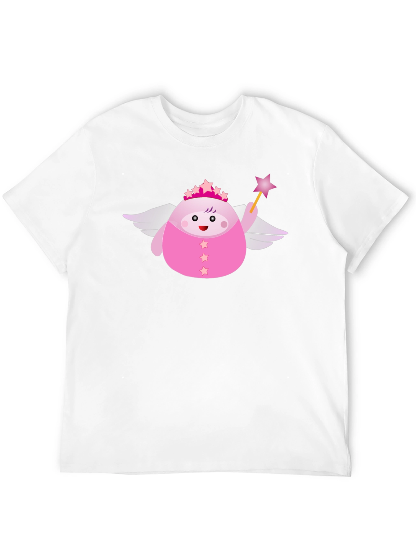 Black Cute Pink Fairy Cartoon Graphic T-Shirt view 12