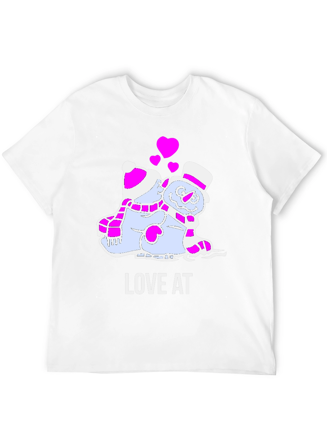 Black Love at First Ice: Snowman Couple T-Shirt view 12