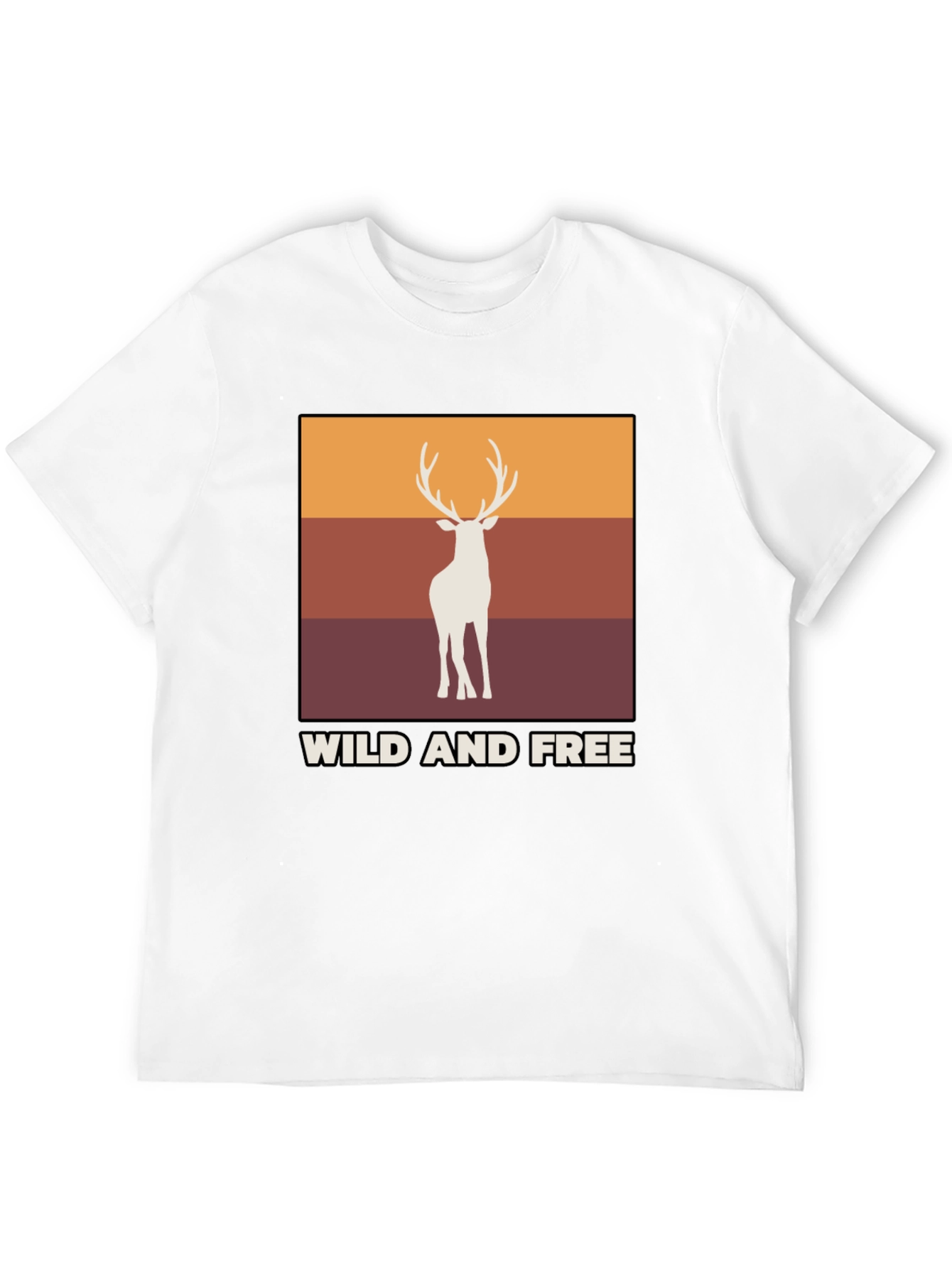 Black Wild and Free Deer Graphic Tee view 12
