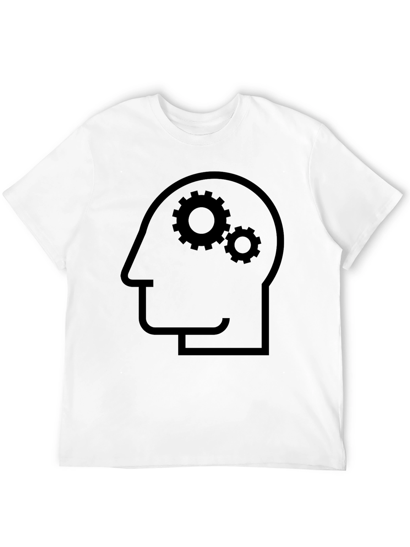 Black Thinking Gears Graphic Tee - Black Cotton view 12