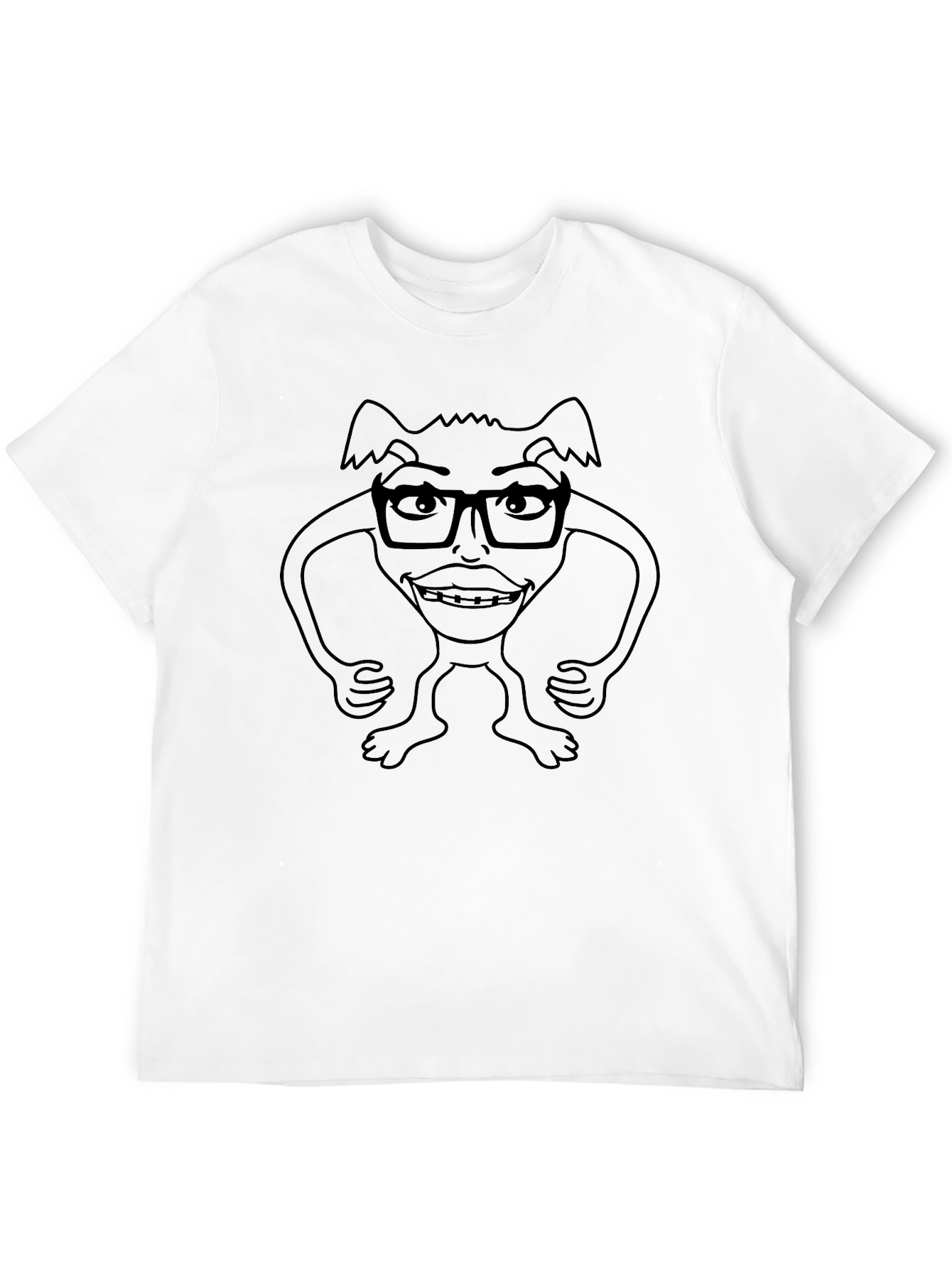 Black Monster Nerd Black Graphic T-Shirt view 12