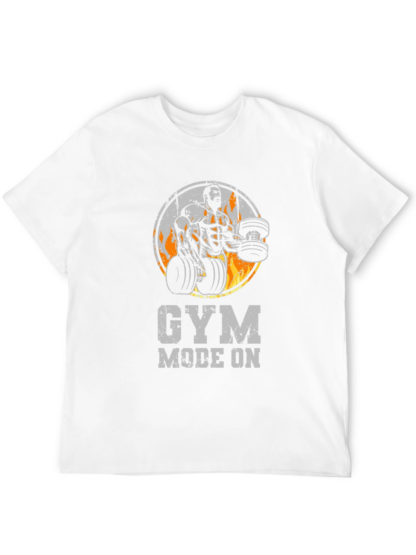 Black Gym Mode On Black T-Shirt view 12