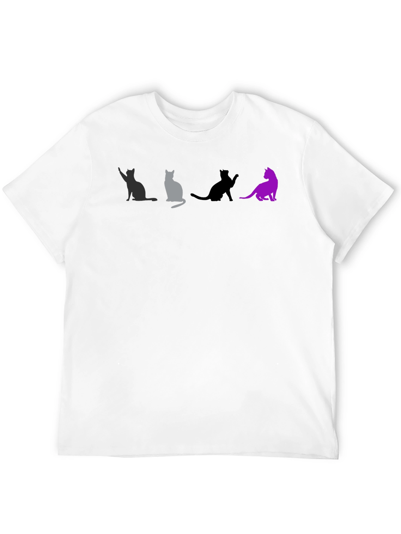 Black Cats Silhouette Graphic Tee - Unique T-Shirt Design view 12