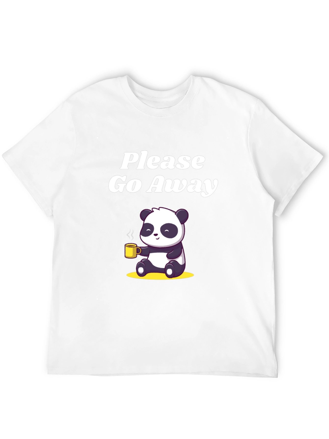 Black Funny Panda T-Shirt - Please Go Away! view 12