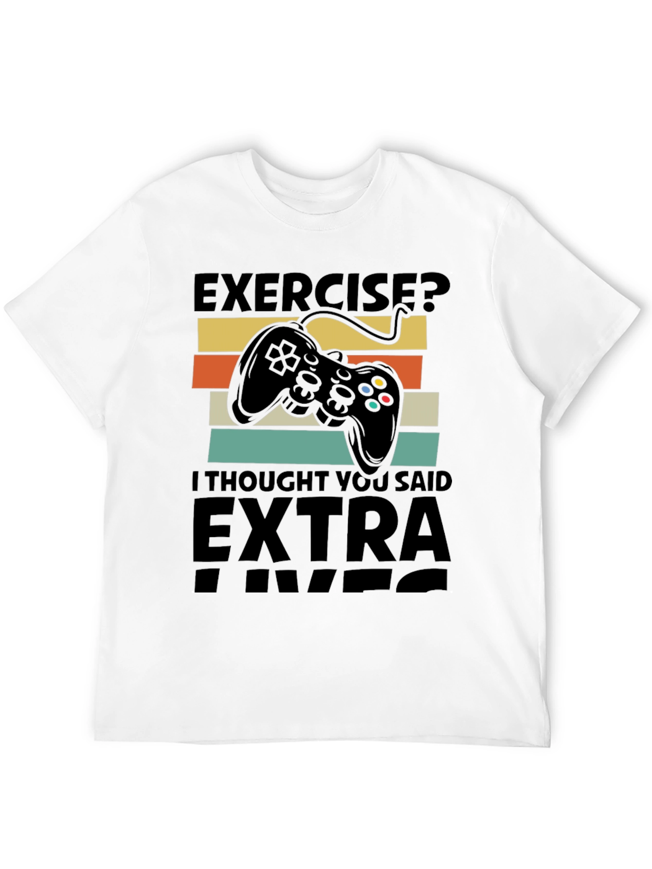 Black Extra Lives Gamer T-Shirt view 12