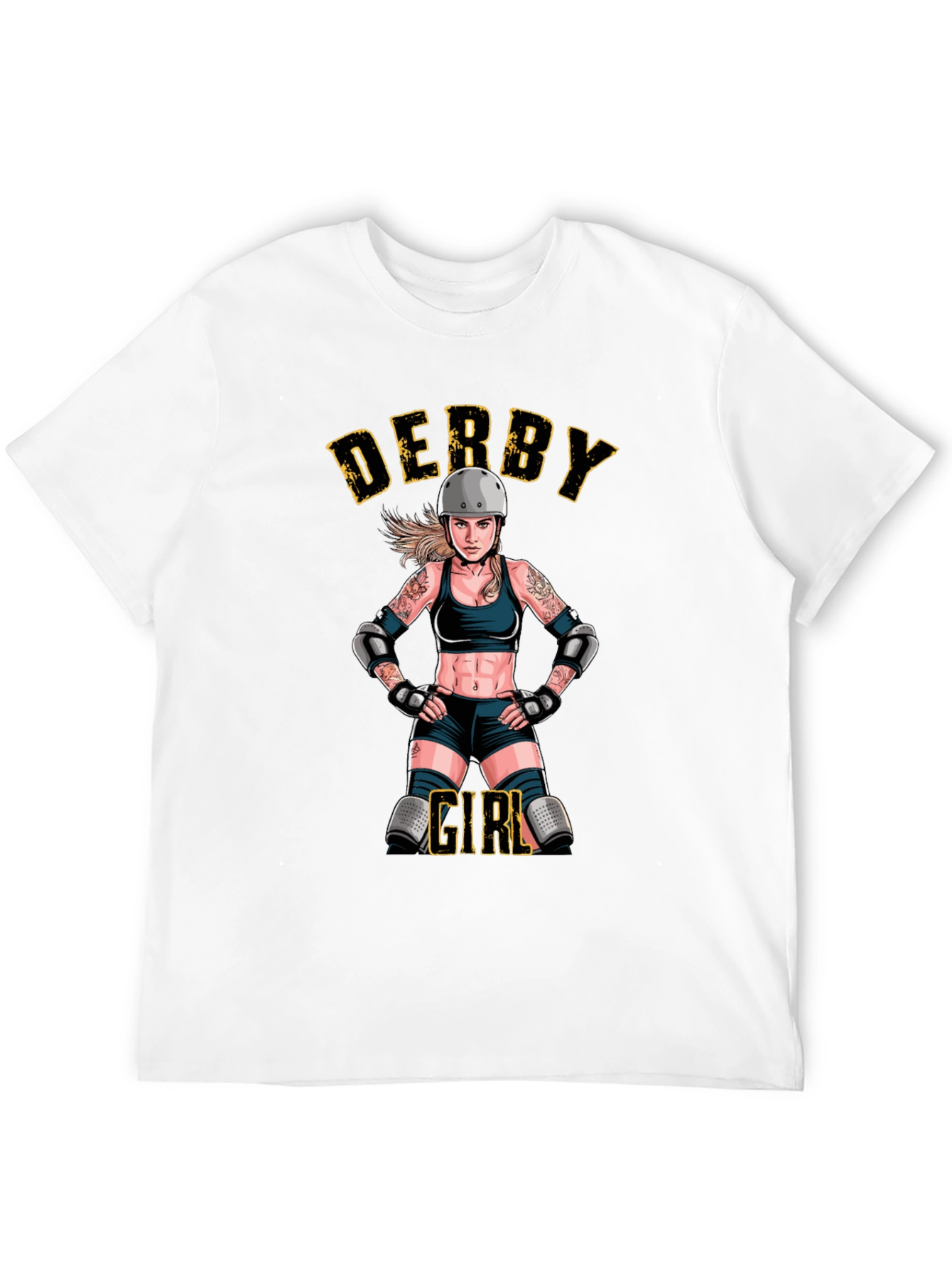 Black Derby Girl Black T-Shirt - Roller Derby Apparel view 12