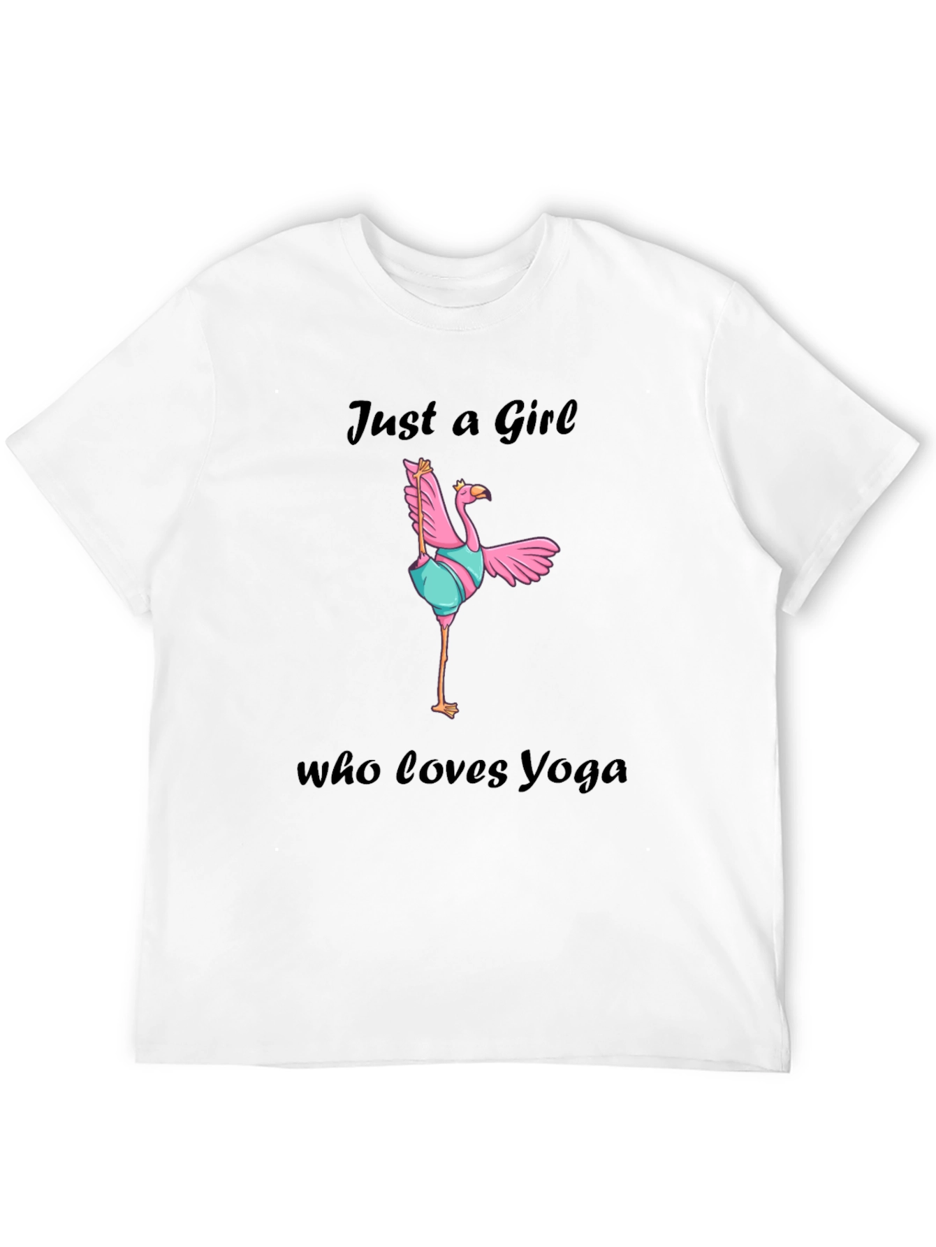 Black Yoga Flamingo Graphic Tee - Just a Girl Who Loves Yoga view 12
