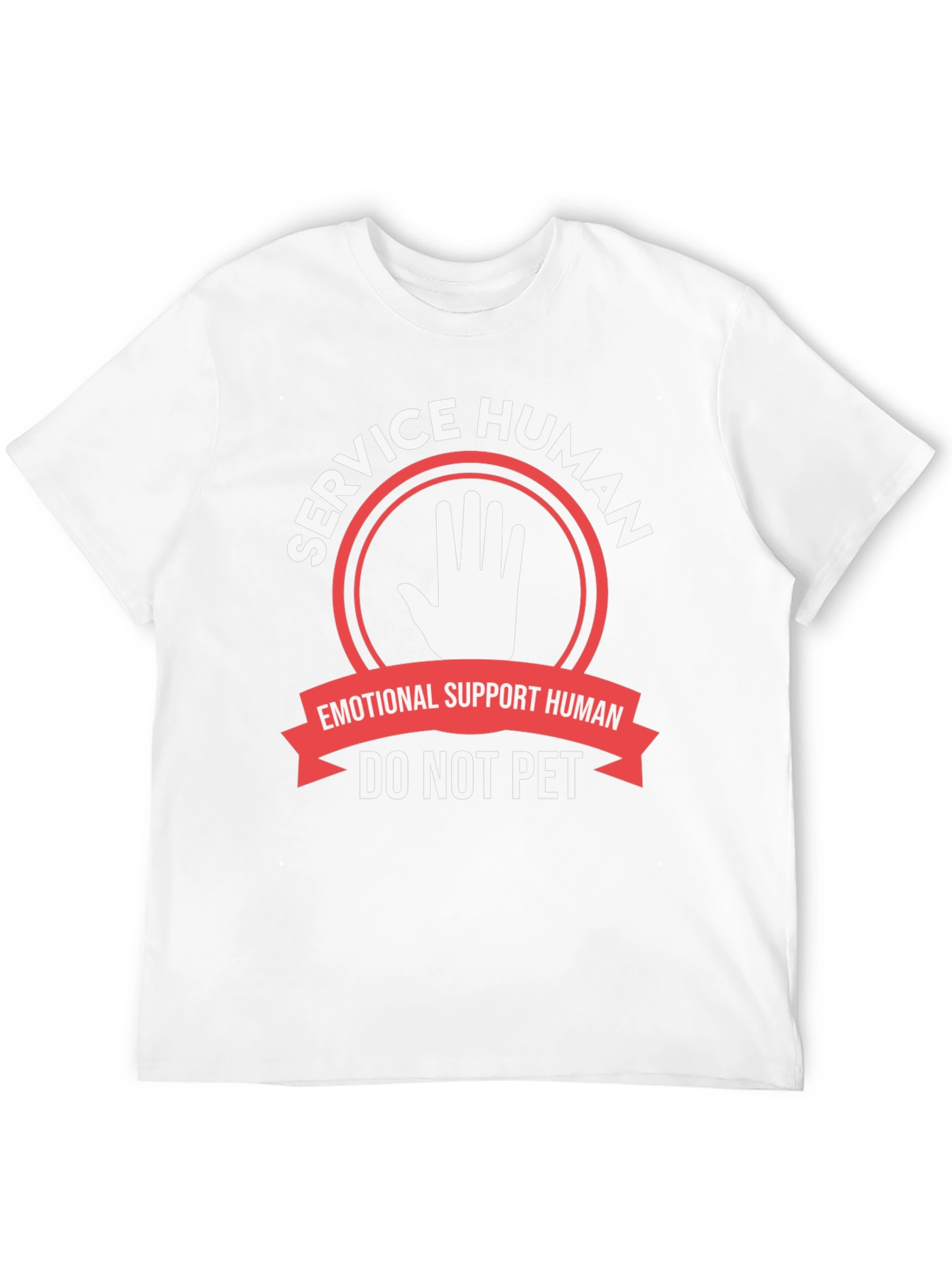 Black Service Human Emotional Support T-Shirt view 12