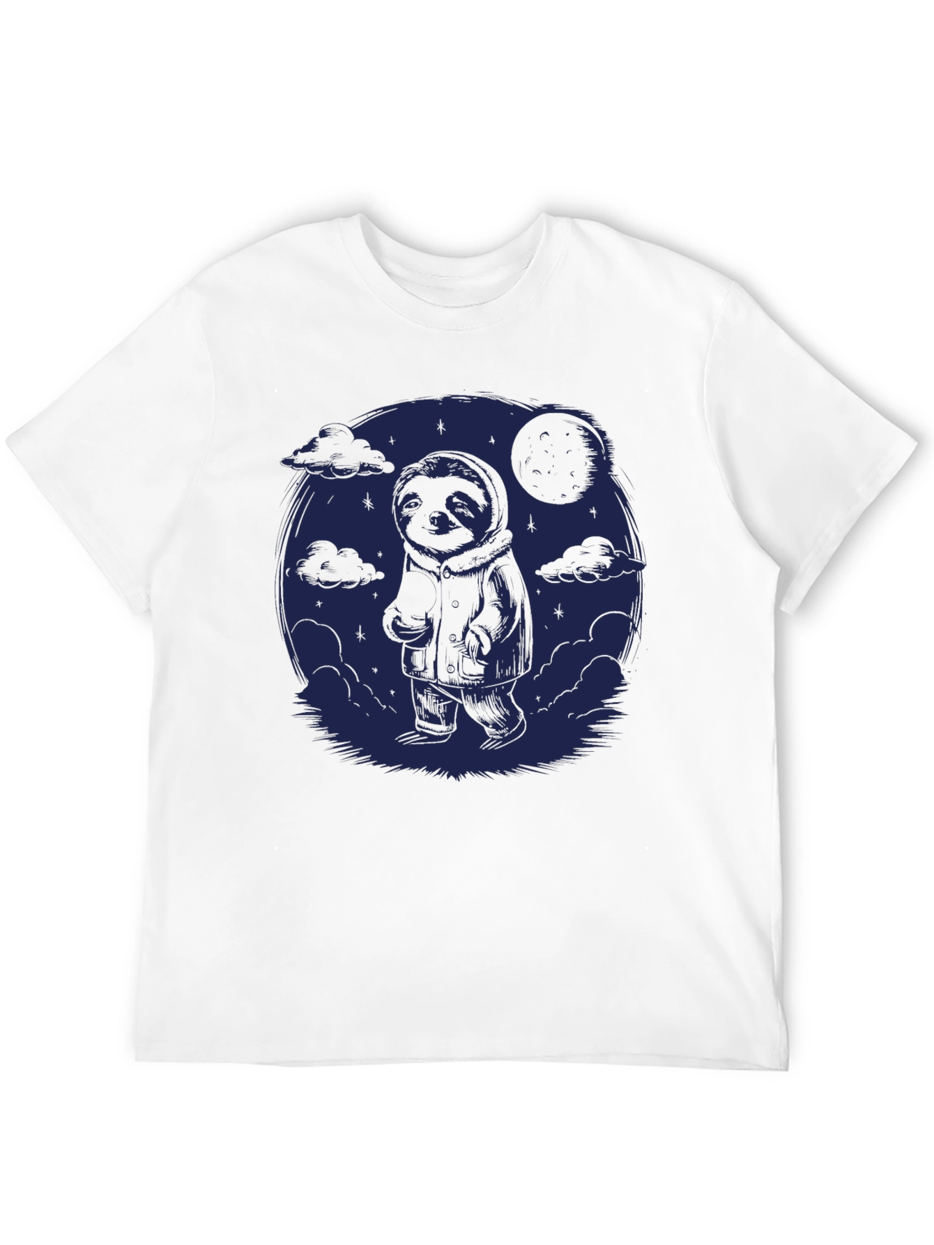 Black Sloth Moon Graphic Tee - Comfy Casual Style view 12