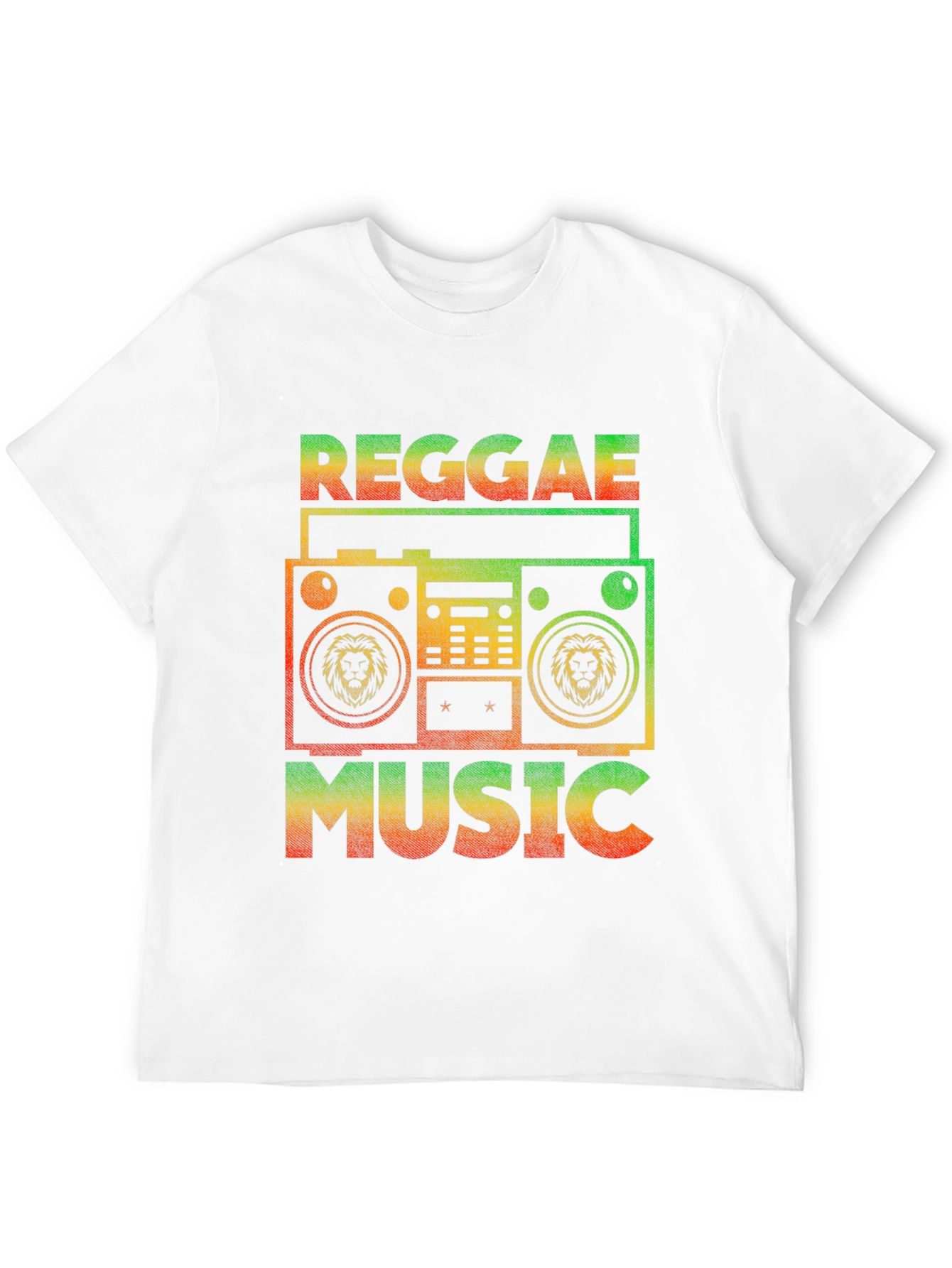 Black Reggae Music T-Shirt - Vintage Boombox Design view 12