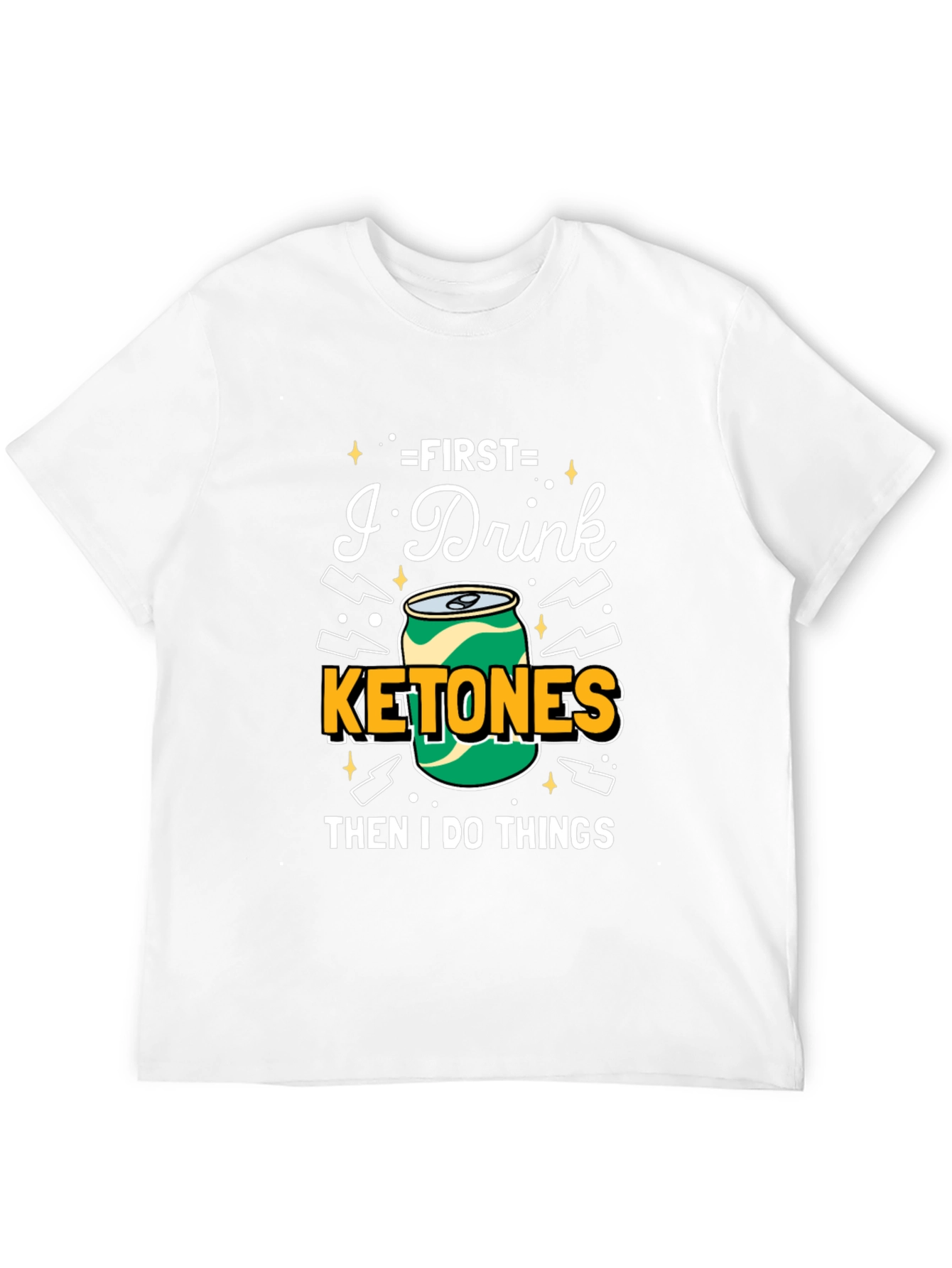 Black First I Drink Ketones T-Shirt - Black Graphic Tee view 12