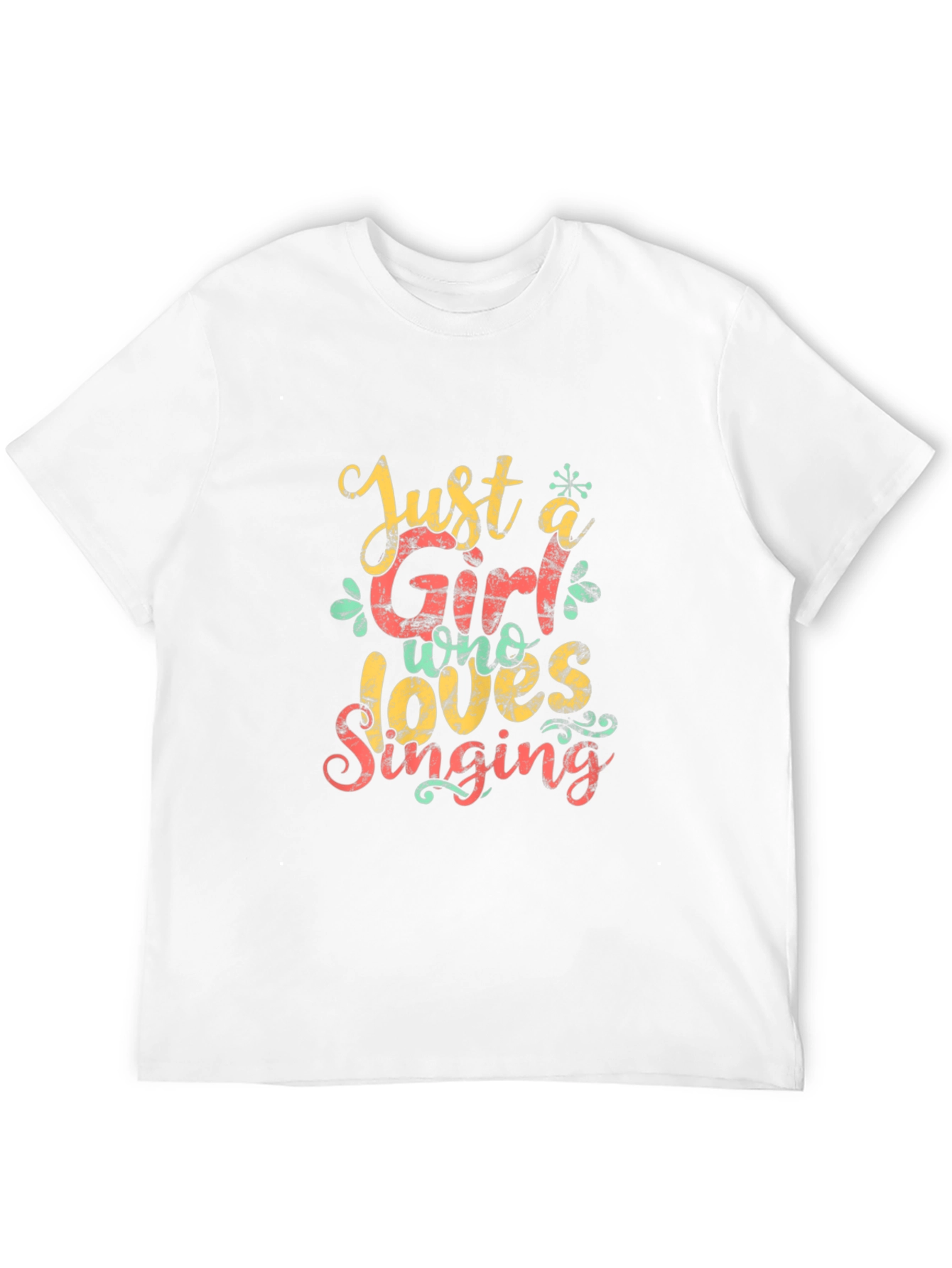 Black Just a Girl Who Loves Singing T-Shirt view 12