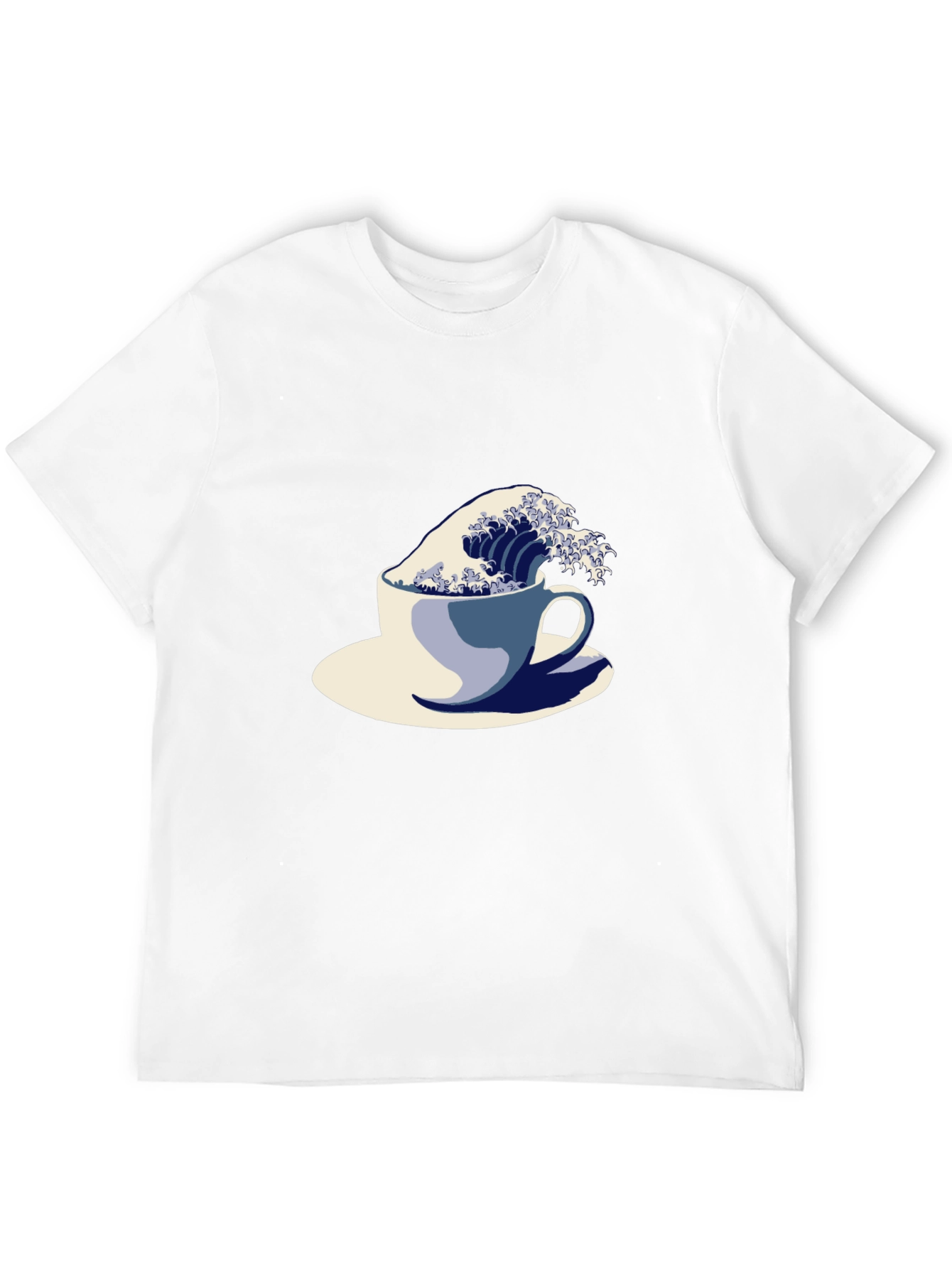 Black Wave in a Cup Graphic Tee - Unique Artistic Design view 12