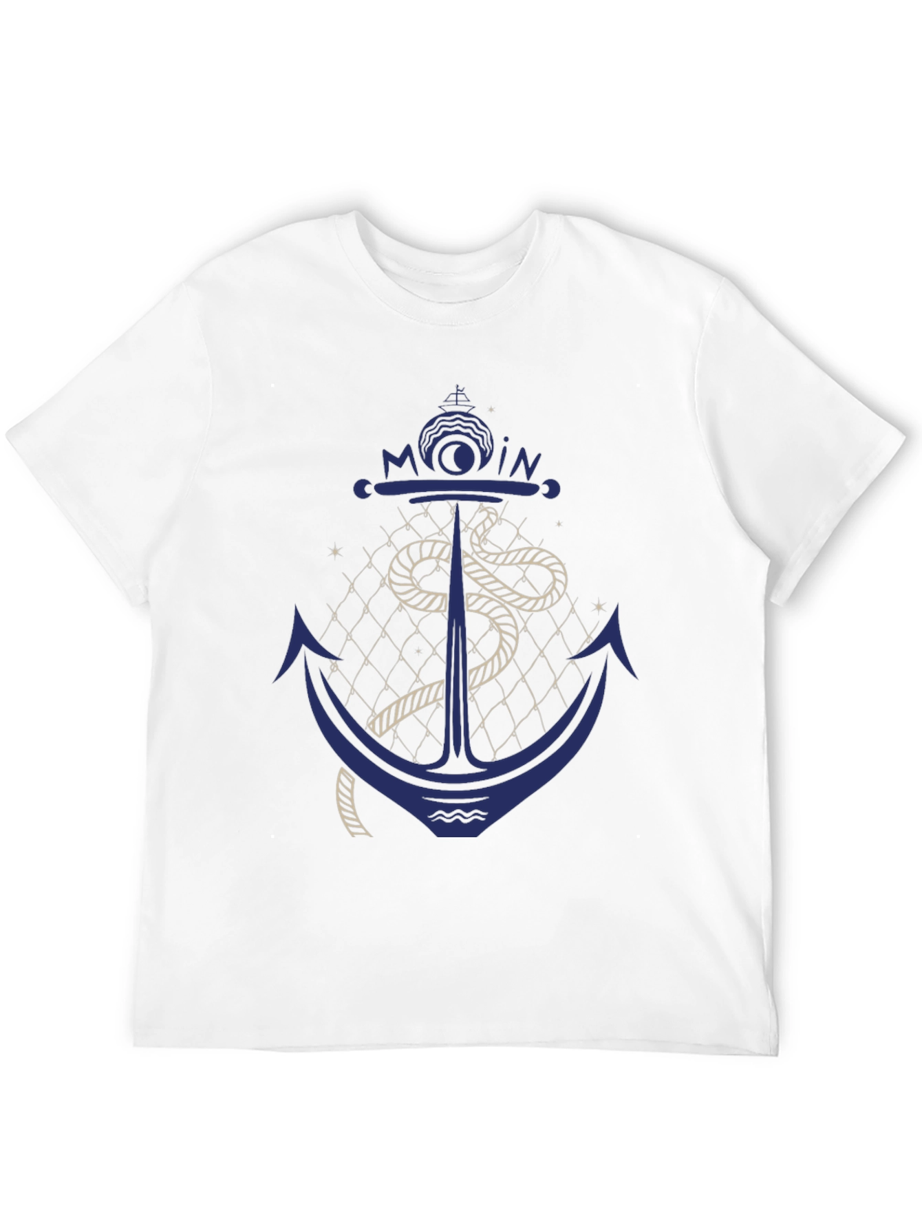 Black Nautical Anchor Graphic Print Tee - Black view 12