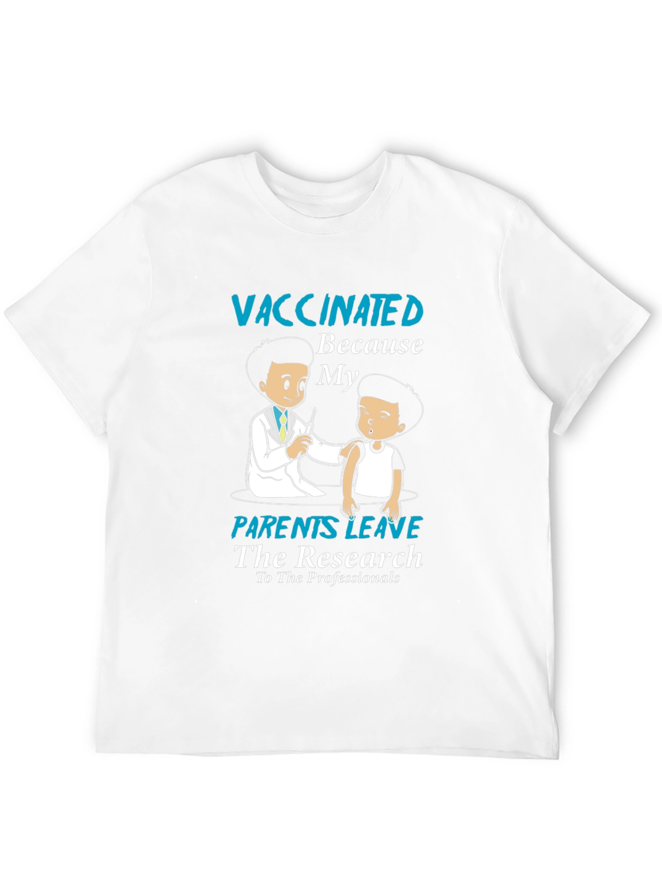 Black Vaccinated Parents Research Black T-Shirt view 12