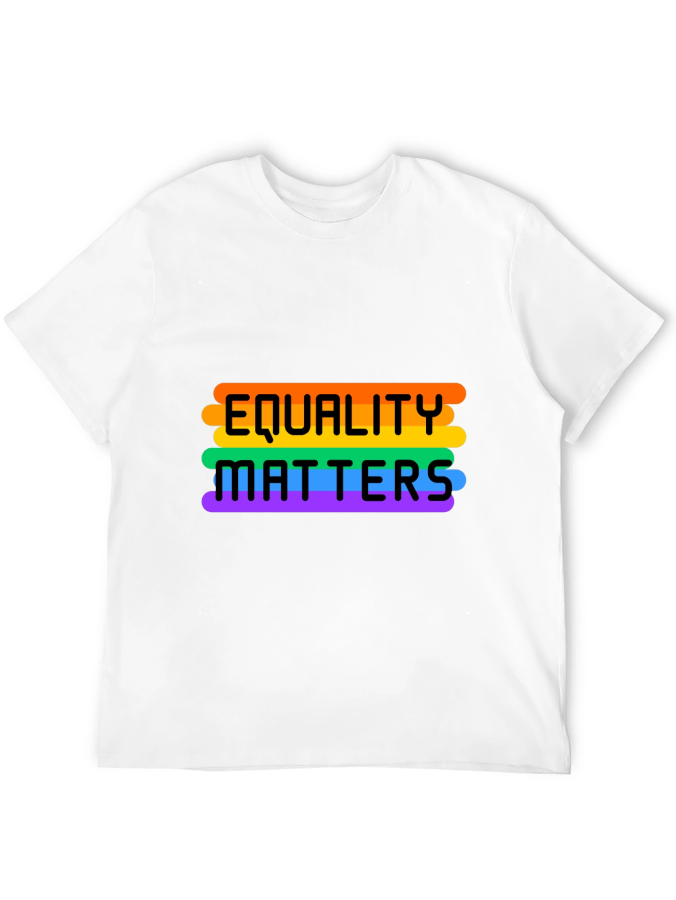 Black Equality Matters Rainbow Pride T-Shirt view 12