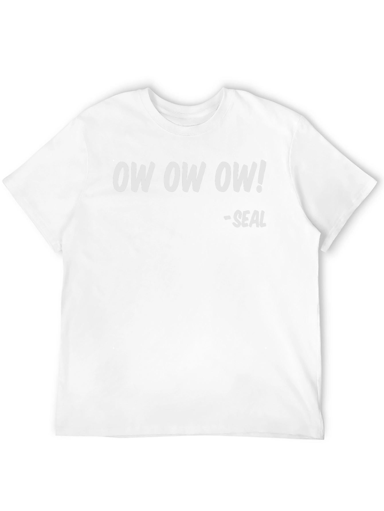 Black Ow Ow Ow! - Seal T-Shirt, Funny Tee view 12