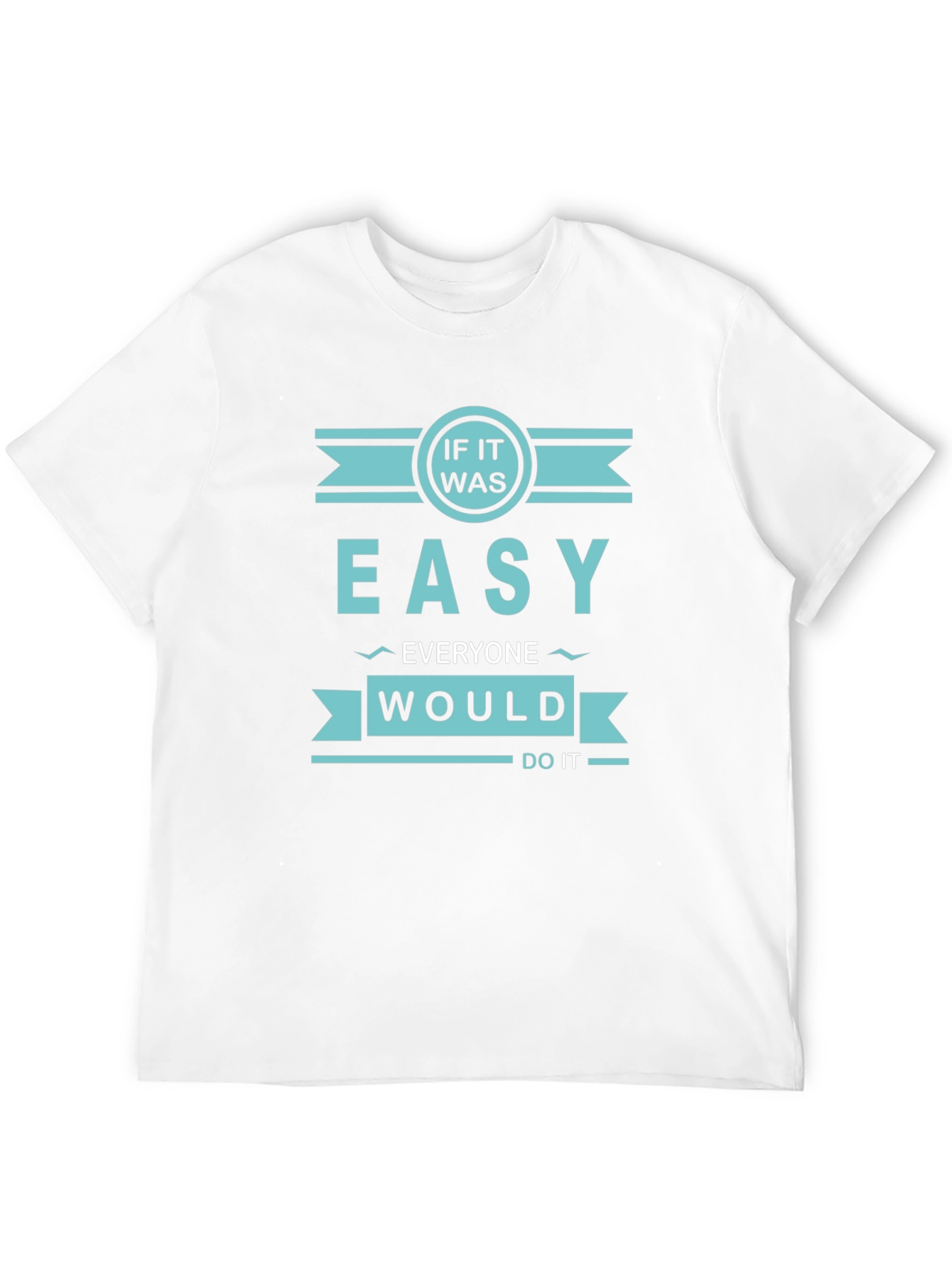 Black Motivational "If It Was Easy" Graphic Tee view 12