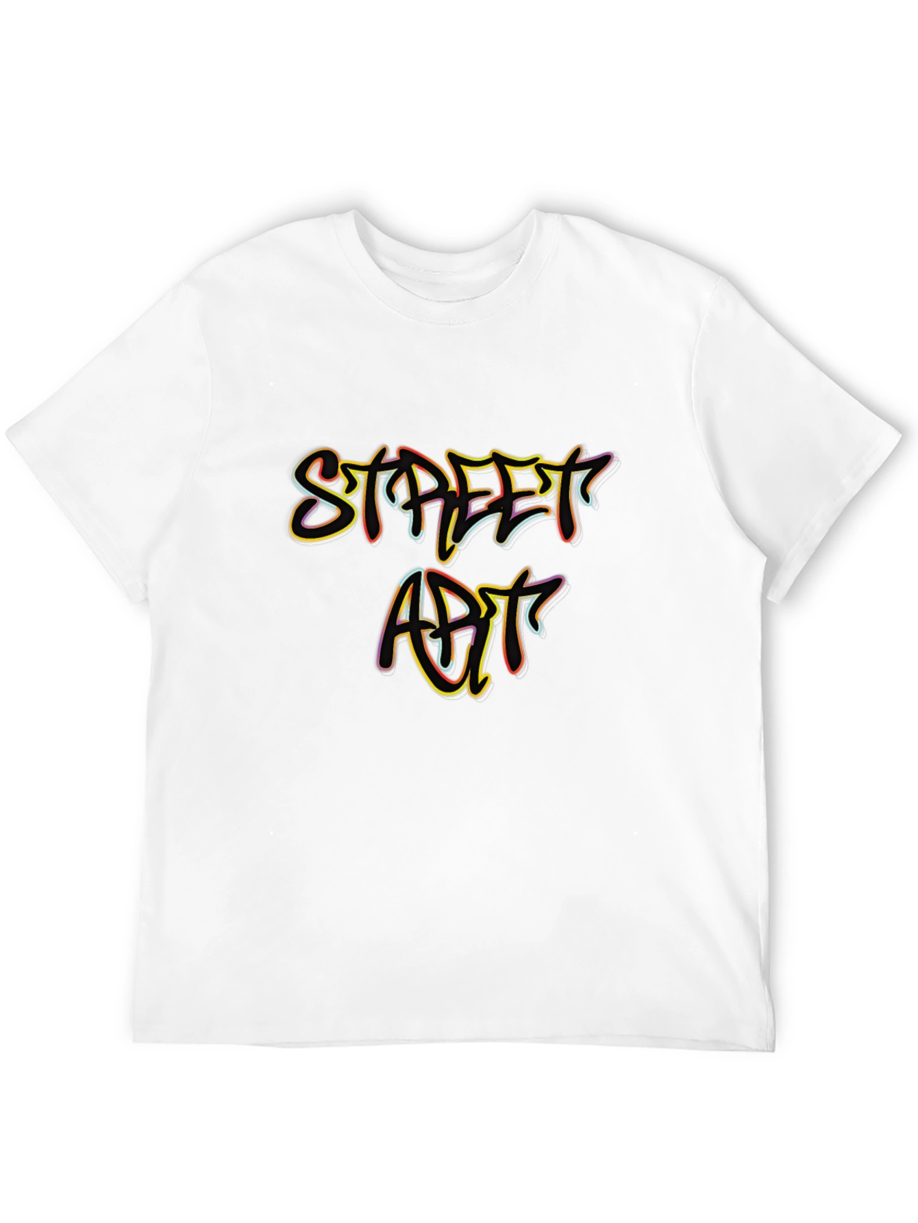 Black Street Art Graphic Tee - Stylish Men's Black T-Shirt view 12