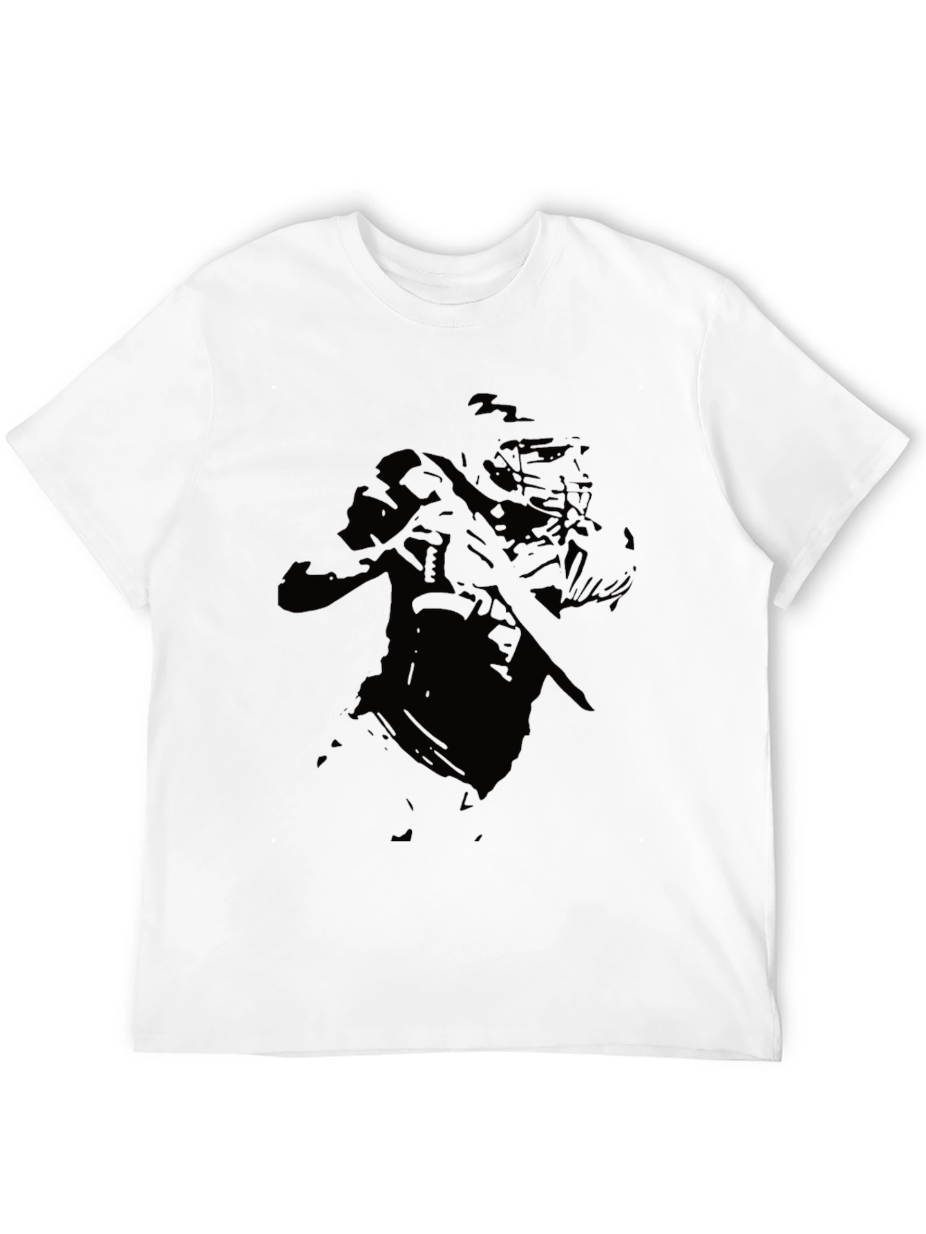 Black Men's Graphic Black T-Shirt view 12