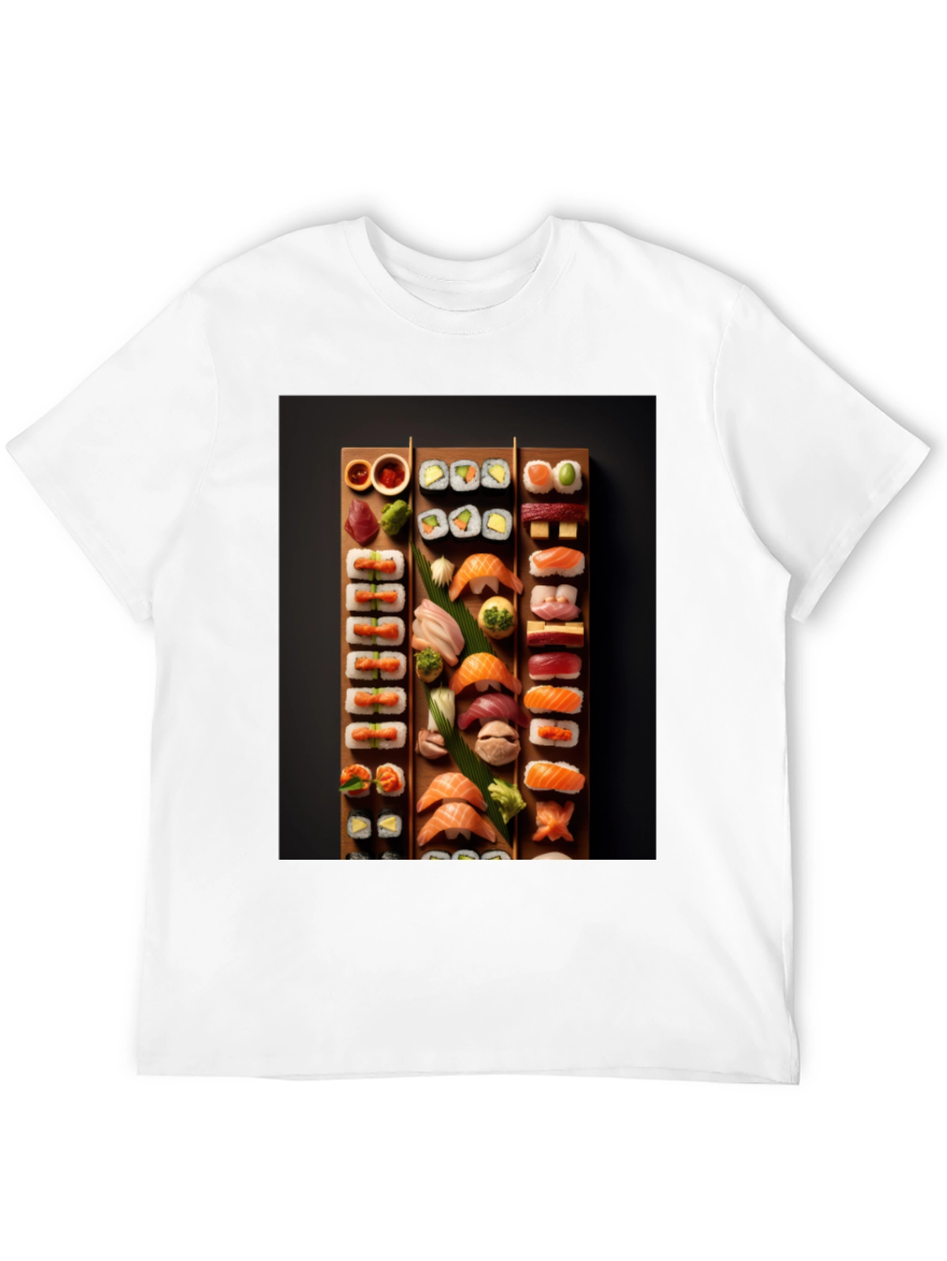 Black Sushi Platter Graphic T-Shirt - Foodie Fashion view 12