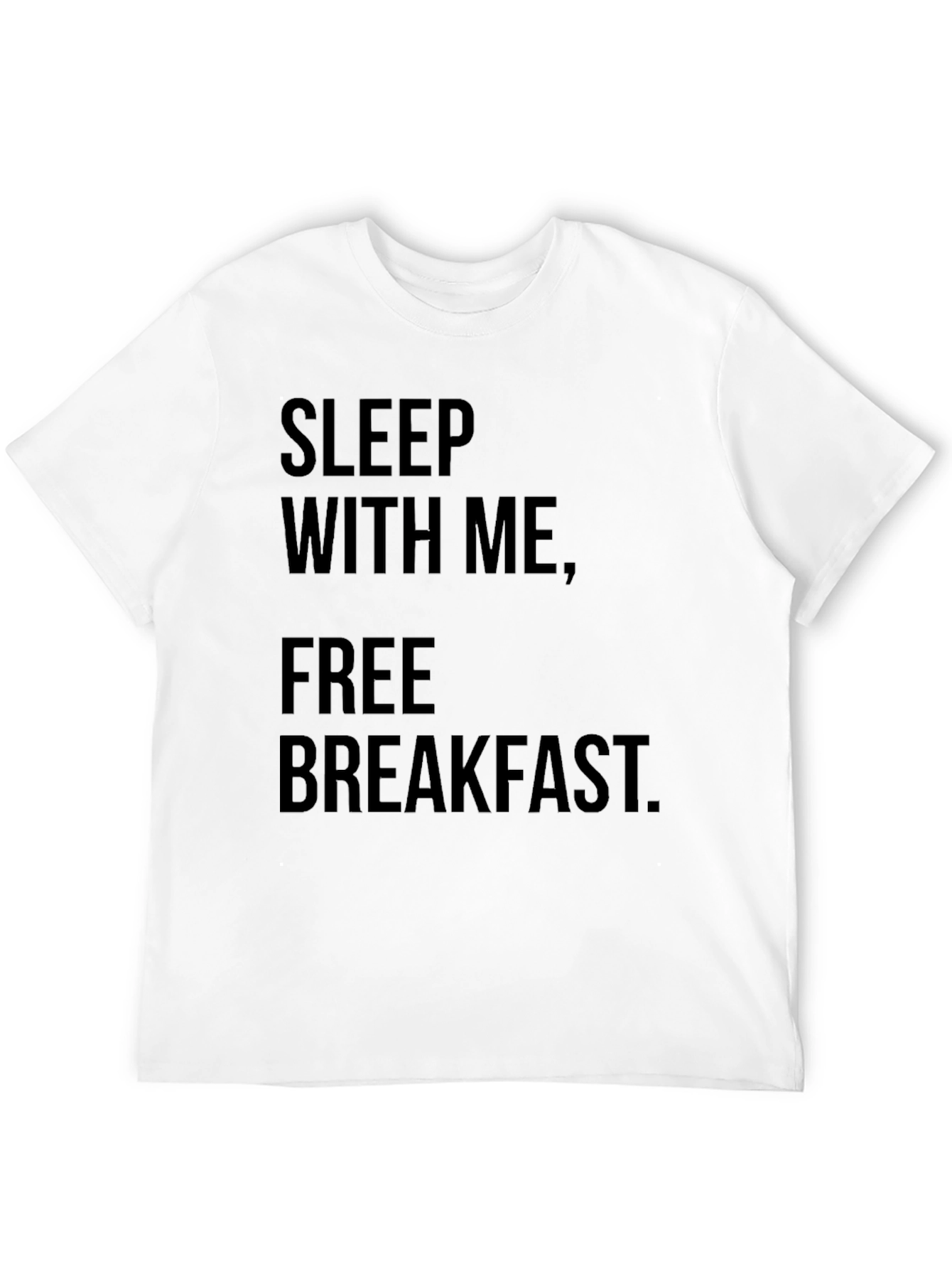 Black Sleep With Me Free Breakfast Graphic Tee view 12