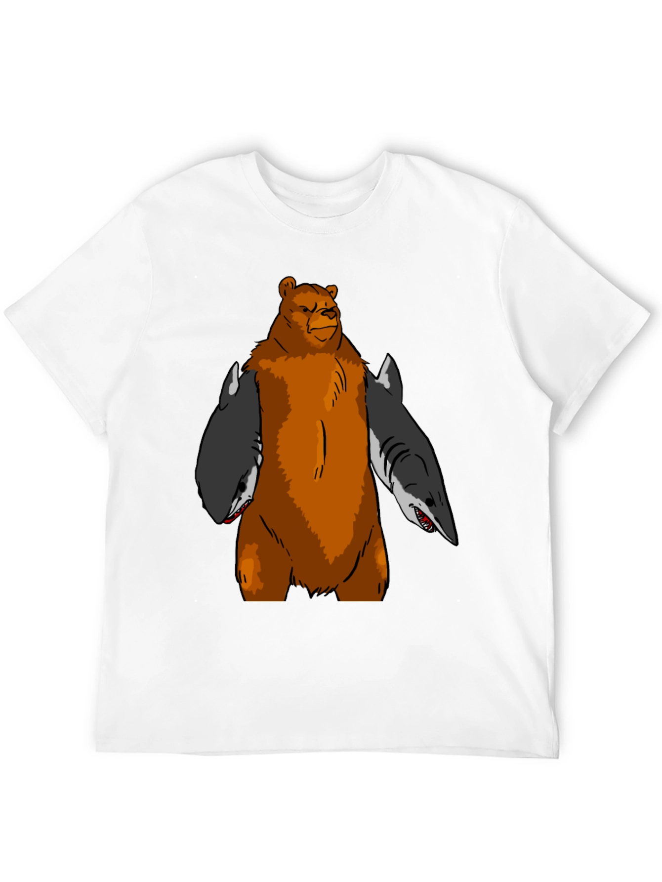 Black Bear Shark T-Shirt - Funny Graphic Tee view 12