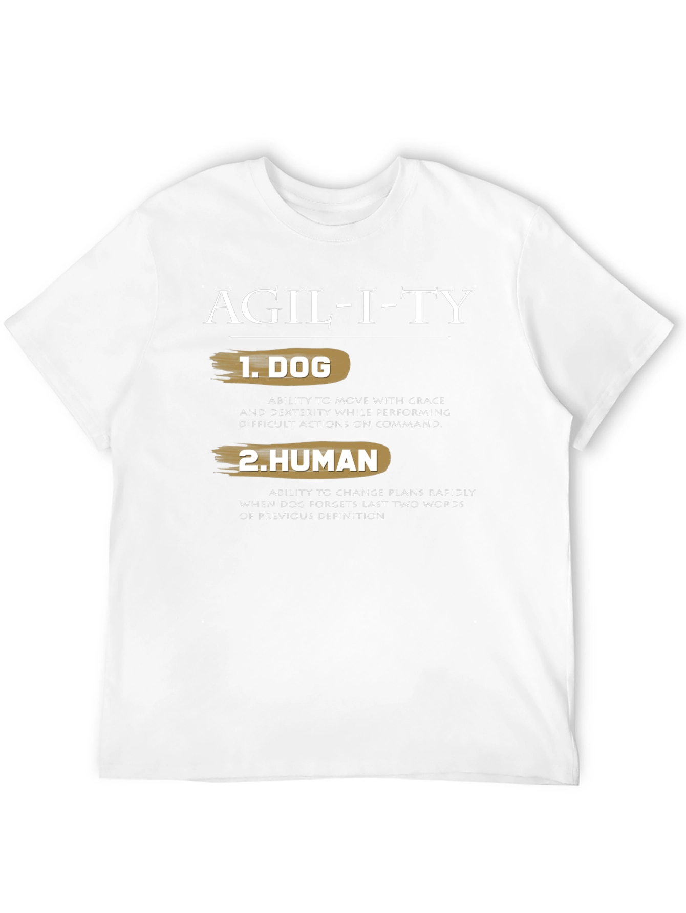 Black Agility Dog Human Graphic Tee - Funny T-Shirt view 12