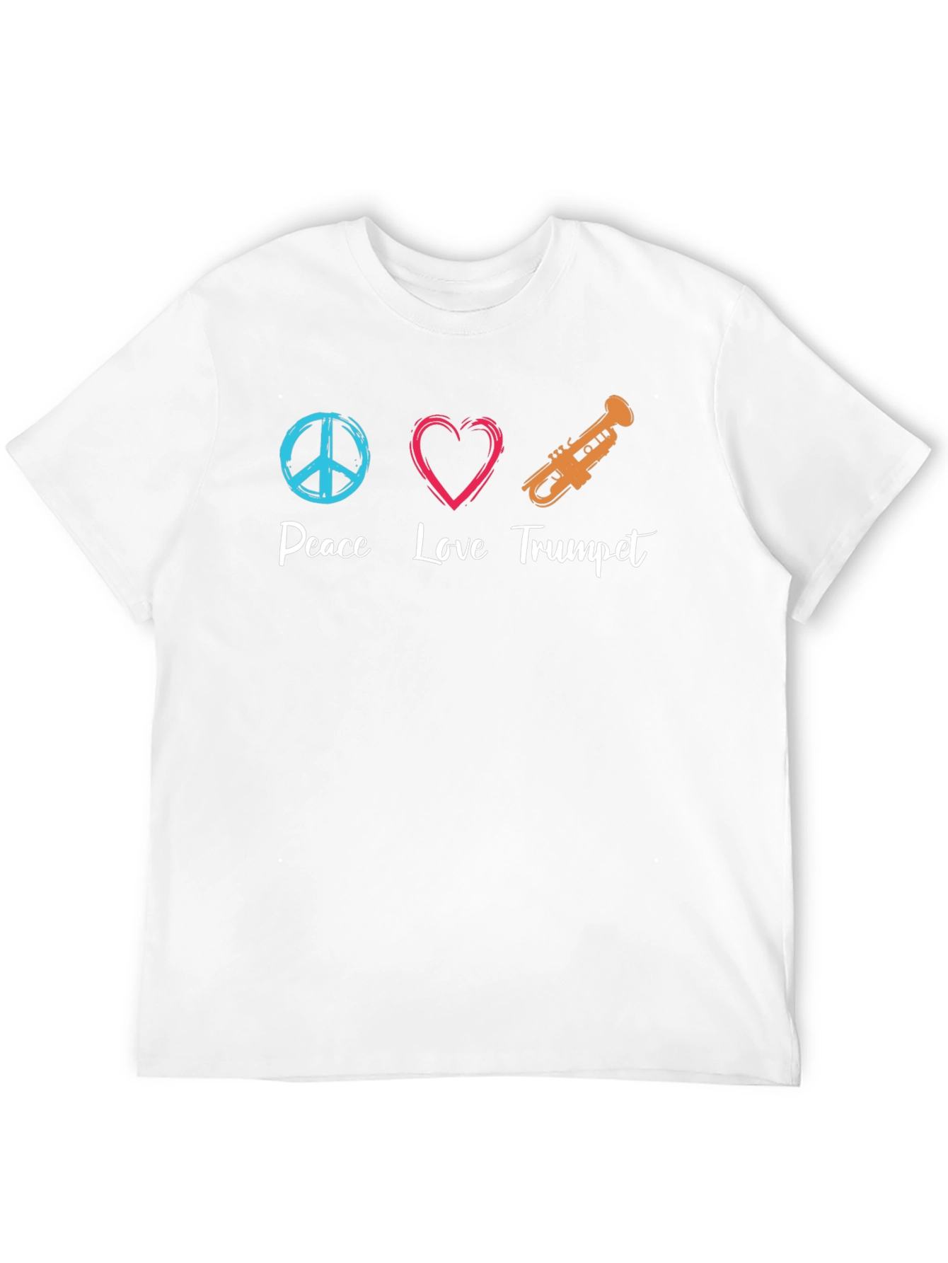 Black Peace Love Trumpet Graphic Tee view 12