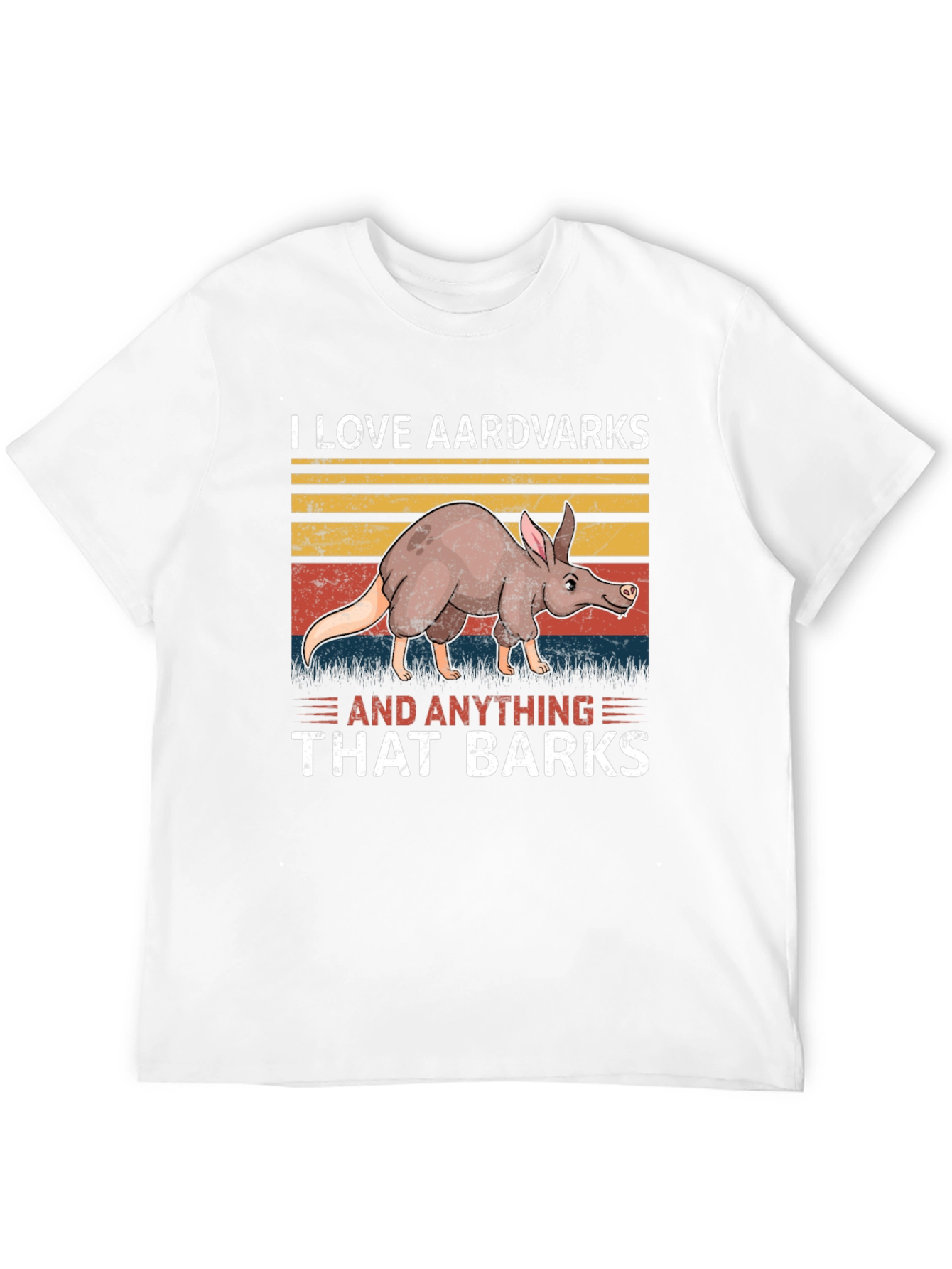 Black Aardvark Humor Graphic Tee - Barking Animal Lover T-Shirt view 12