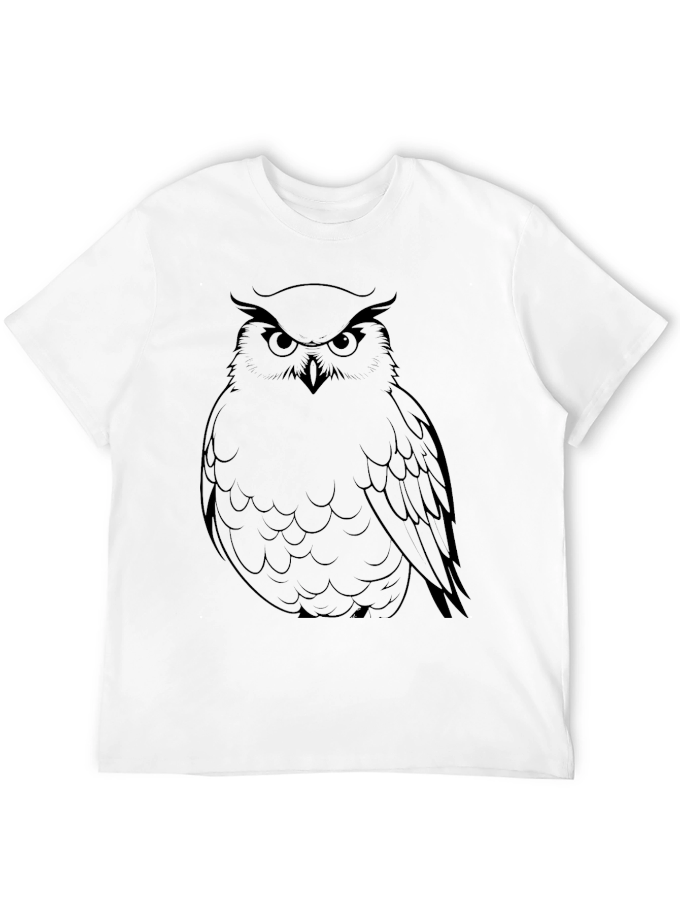 Black Men's Black Owl Graphic Tee view 12