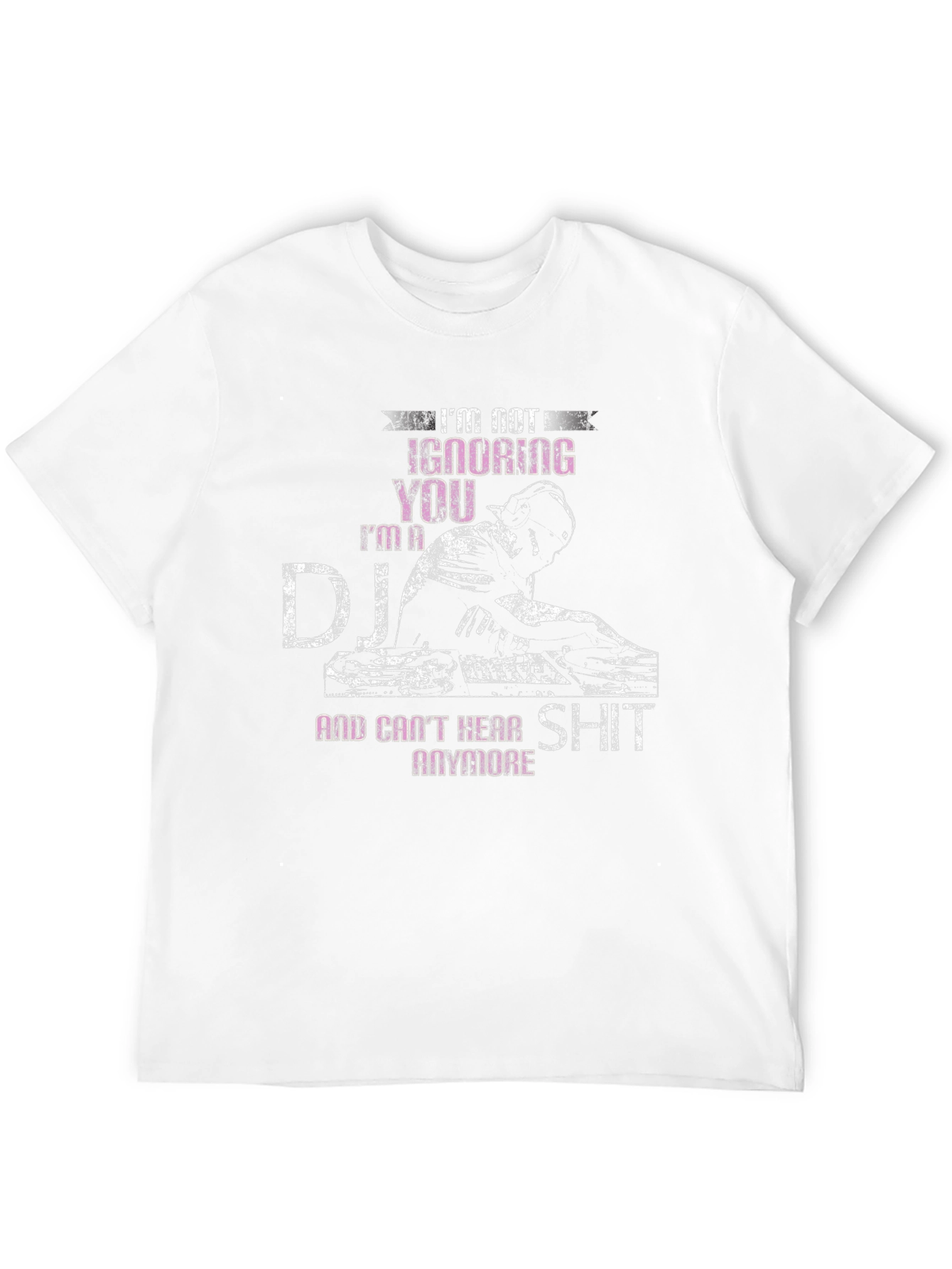 Black DJ Graphic T-Shirt - "I'm Not Ignoring You" view 12