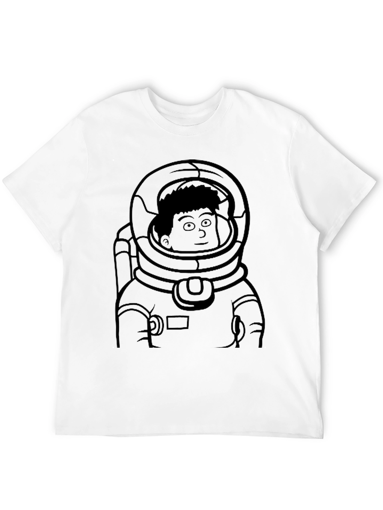 Black Astronaut Graphic Black T-Shirt, Space Suit Design view 12