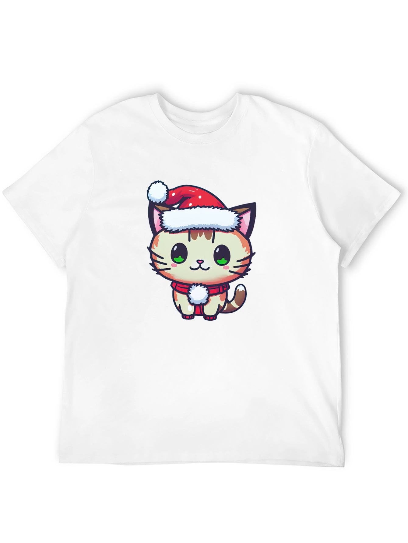 Black Festive Cat T-Shirt - Holiday Cheer view 12