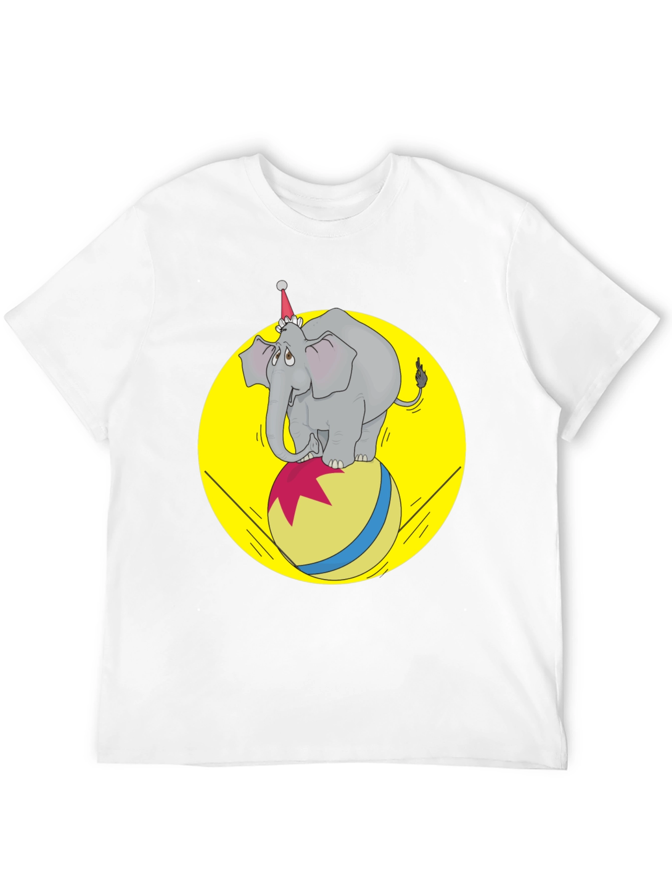 Black Circus Elephant T-Shirt - Novelty Graphic Tee view 12