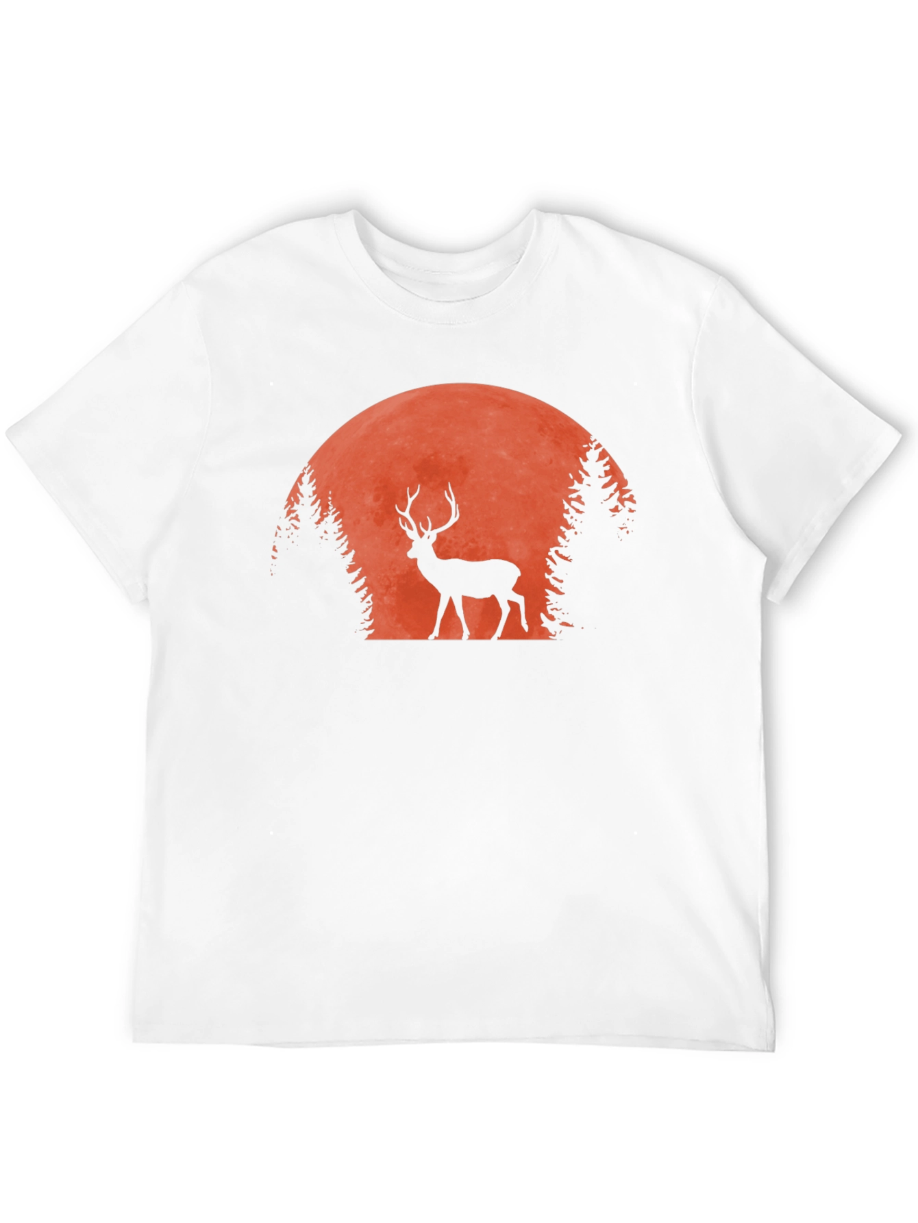 Black Deer Silhouette T-Shirt - Nature Inspired Graphic Tee view 12