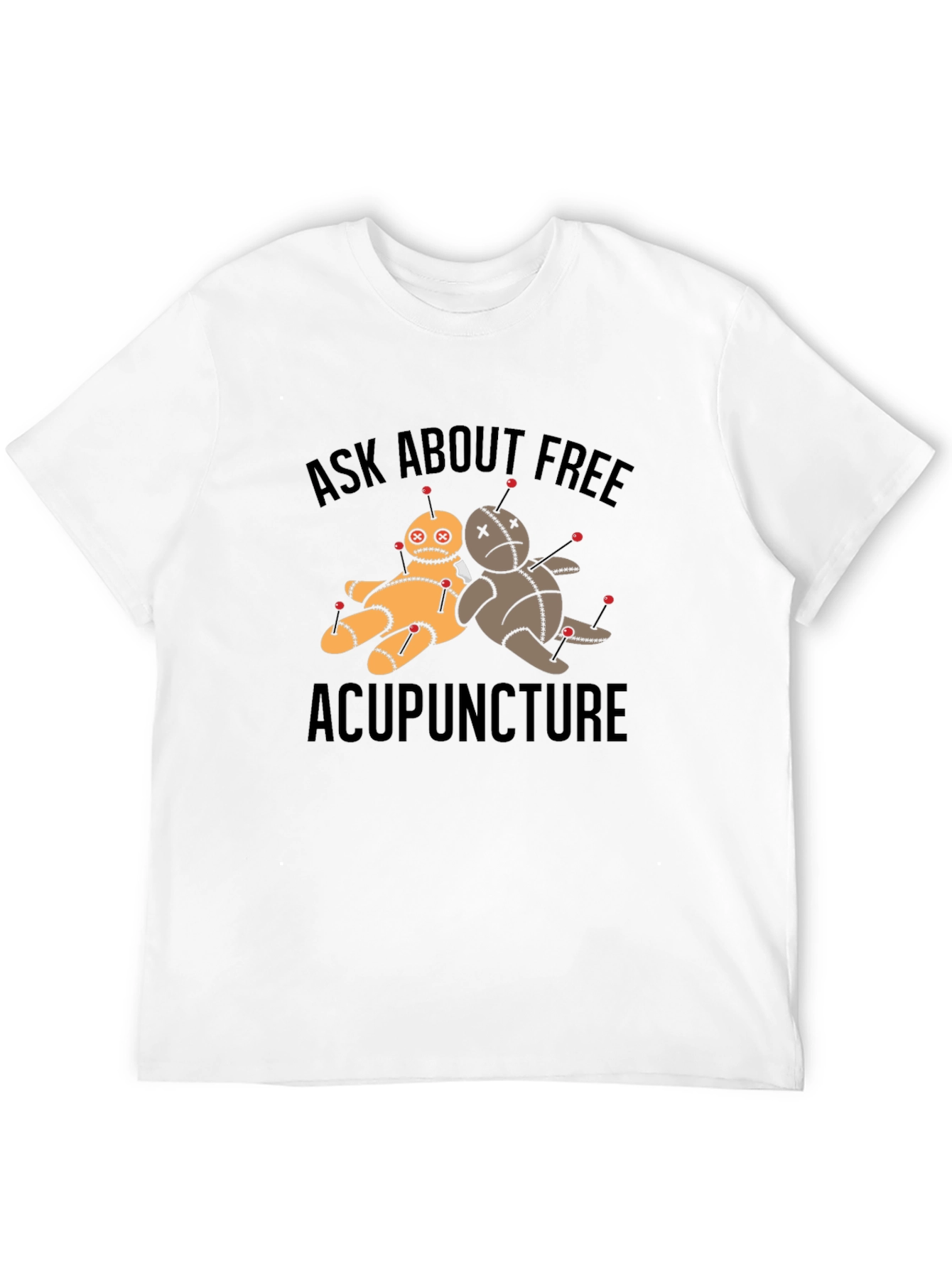 Black Ask About Free Acupuncture T-Shirt view 12
