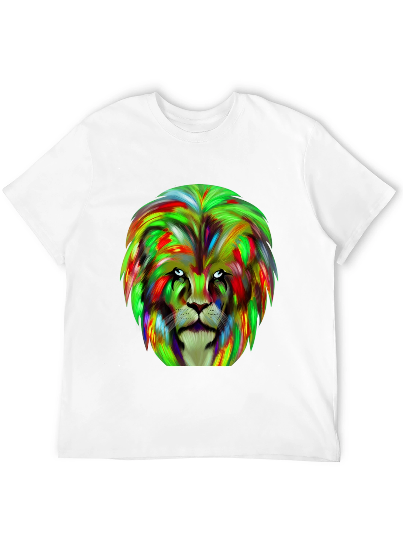 Black Lion Graphic Tee - Bold Colorful Design view 12