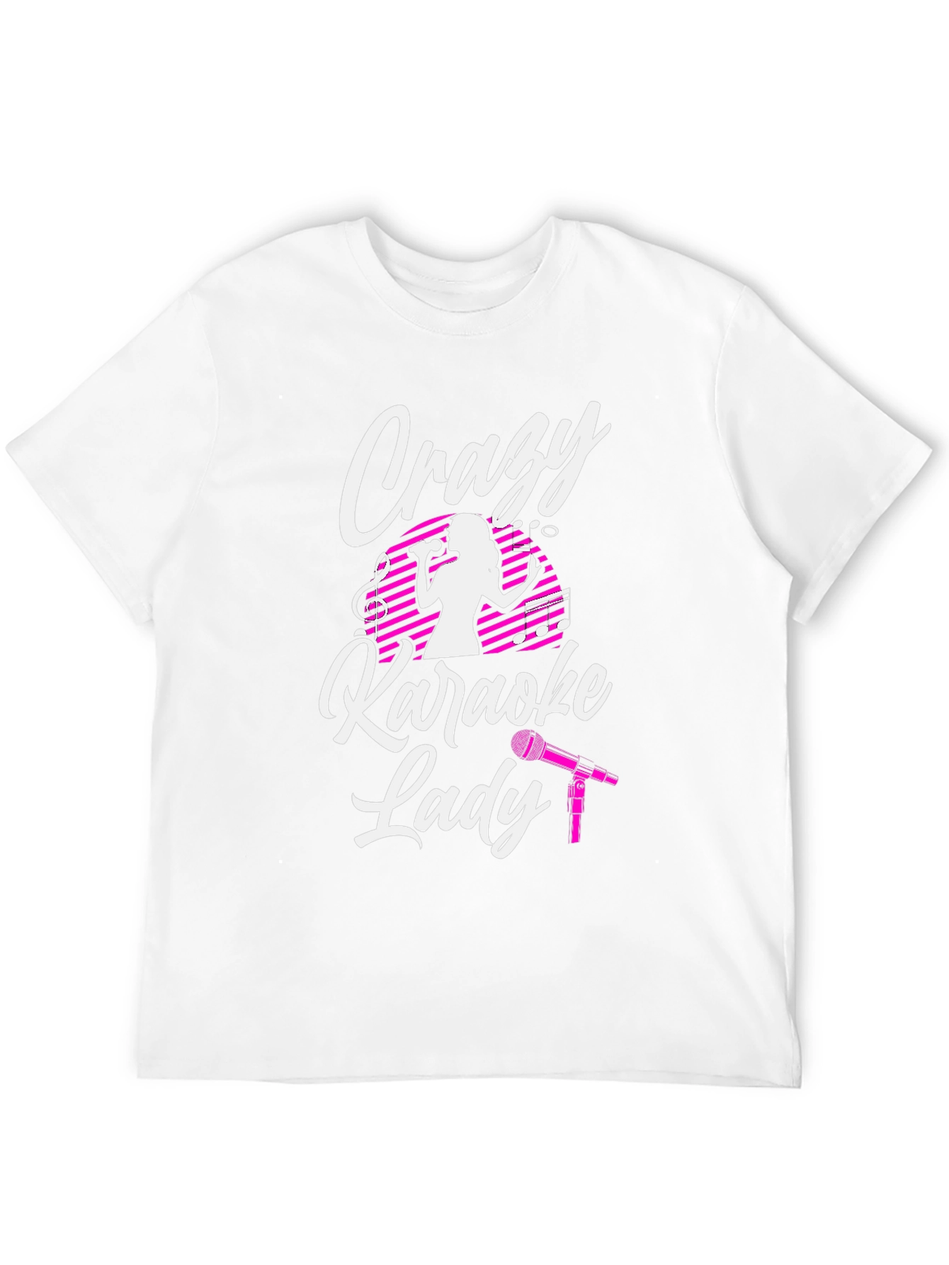 Crazy Karaoke Lady Graphic T-Shirt - 12