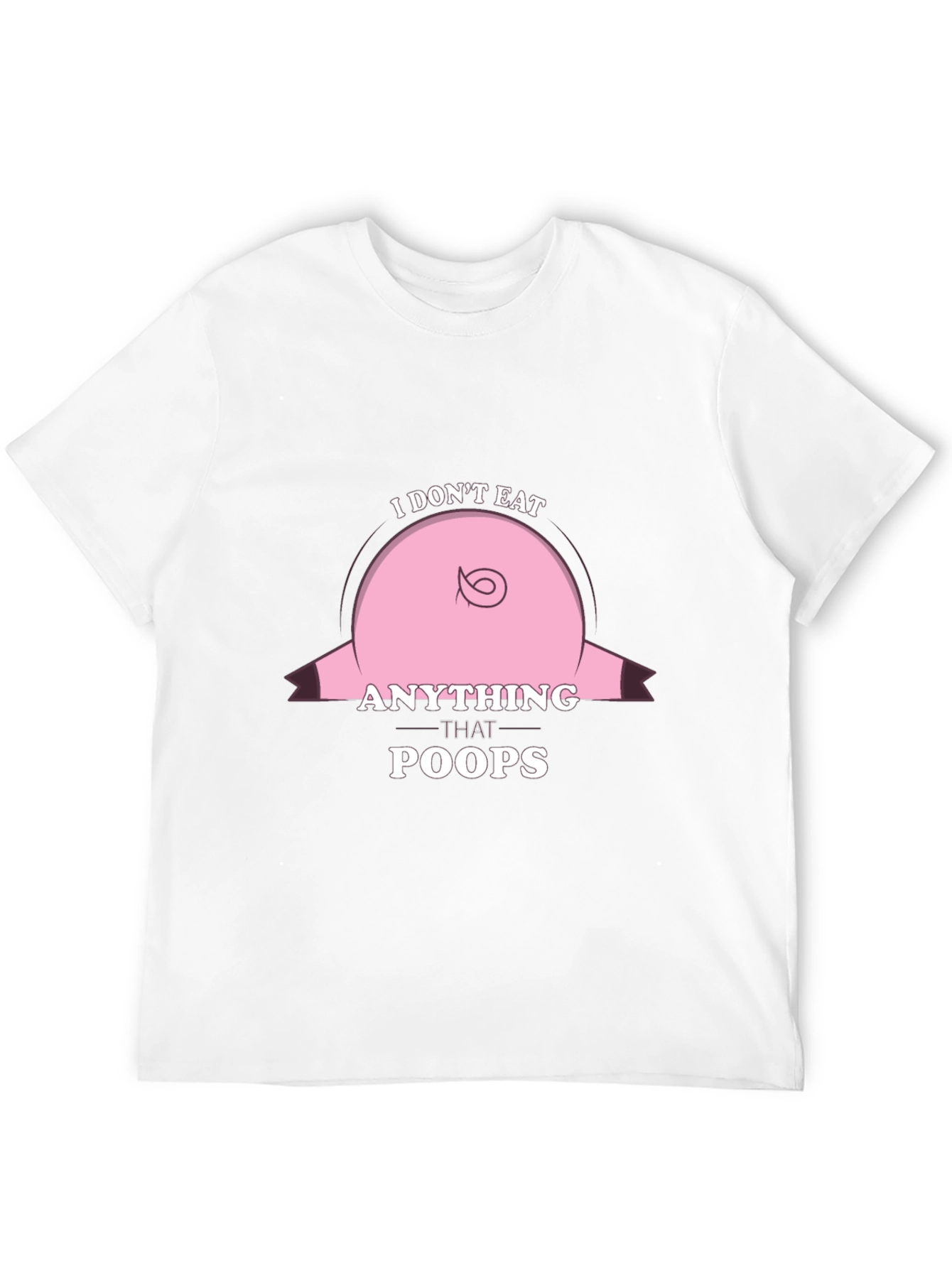 Black Funny Vegan T-Shirt - I Don't Eat Anything That Poops view 12