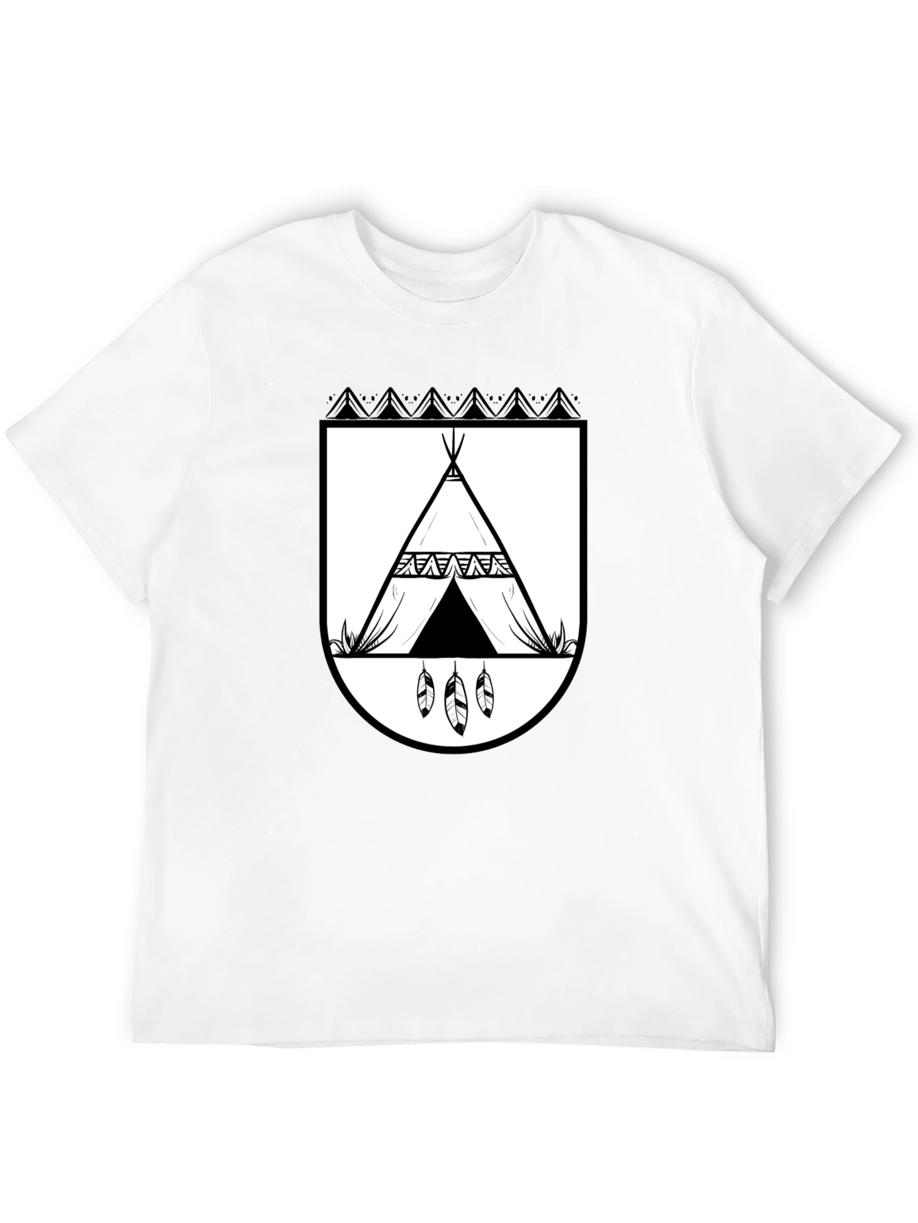 Tribal Tee - Tipi Shield Graphic T-Shirt - 12