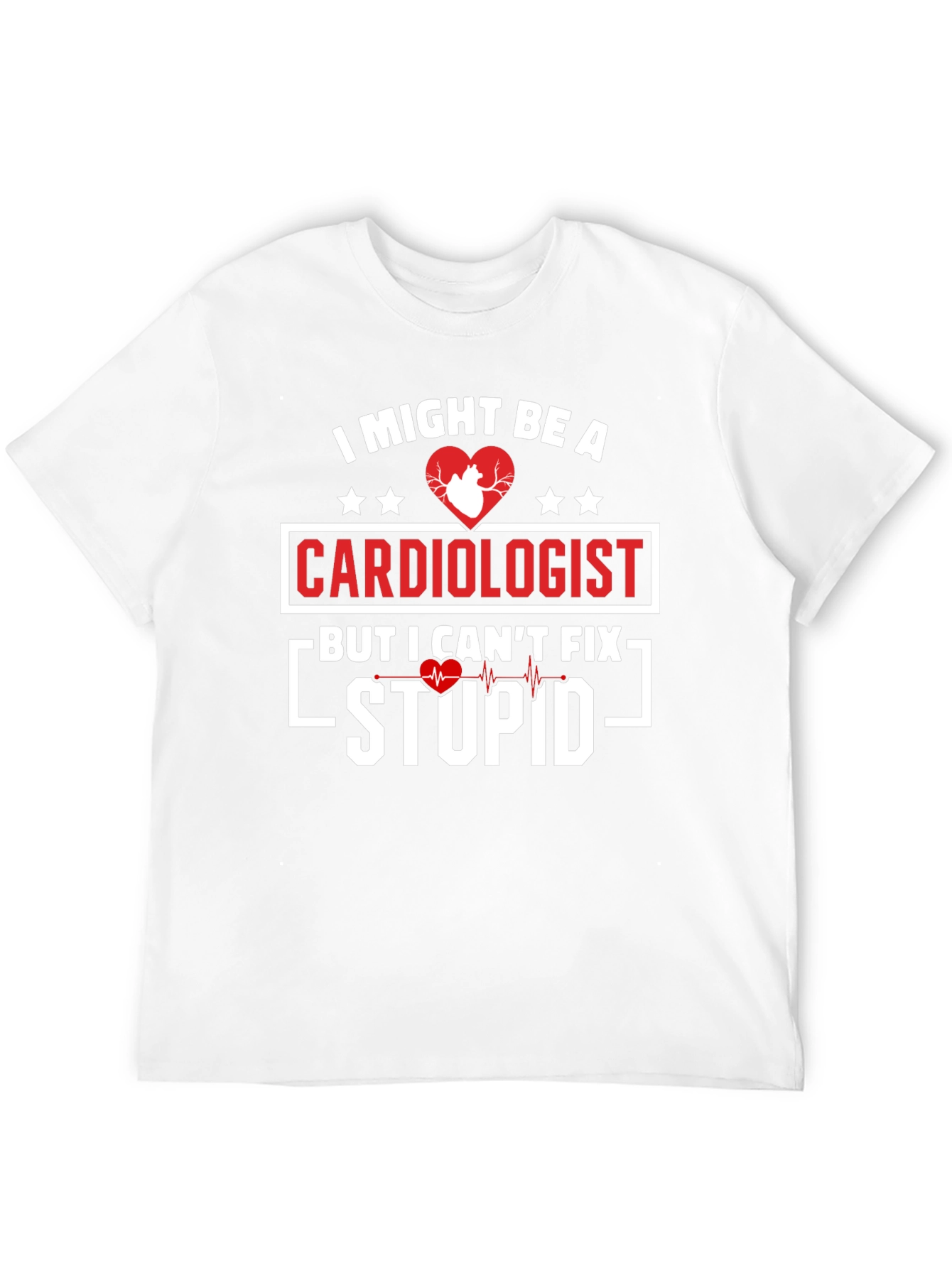 Black Cardiologist Humor Graphic T-Shirt view 12