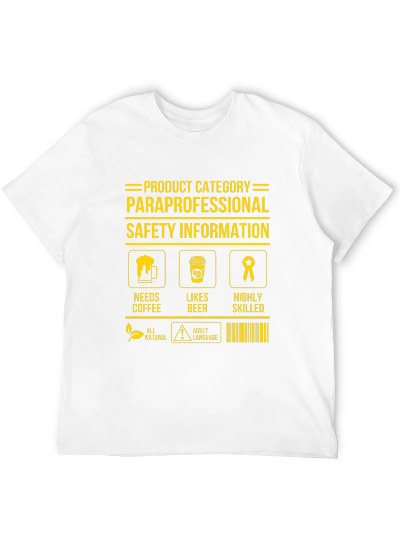 Black Paraprofessional T-Shirt: Needs Coffee, Likes Beer view 12